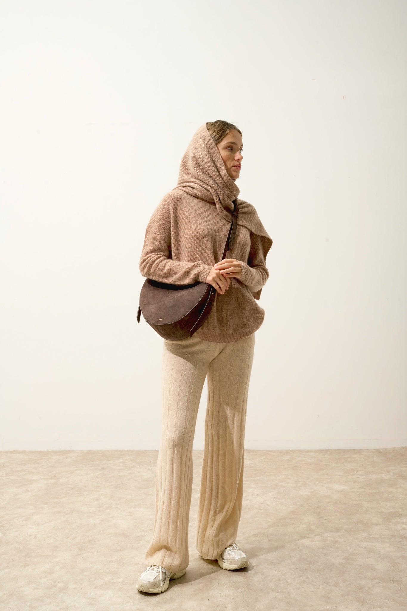 LEA écharpe 4 fils camel chiné