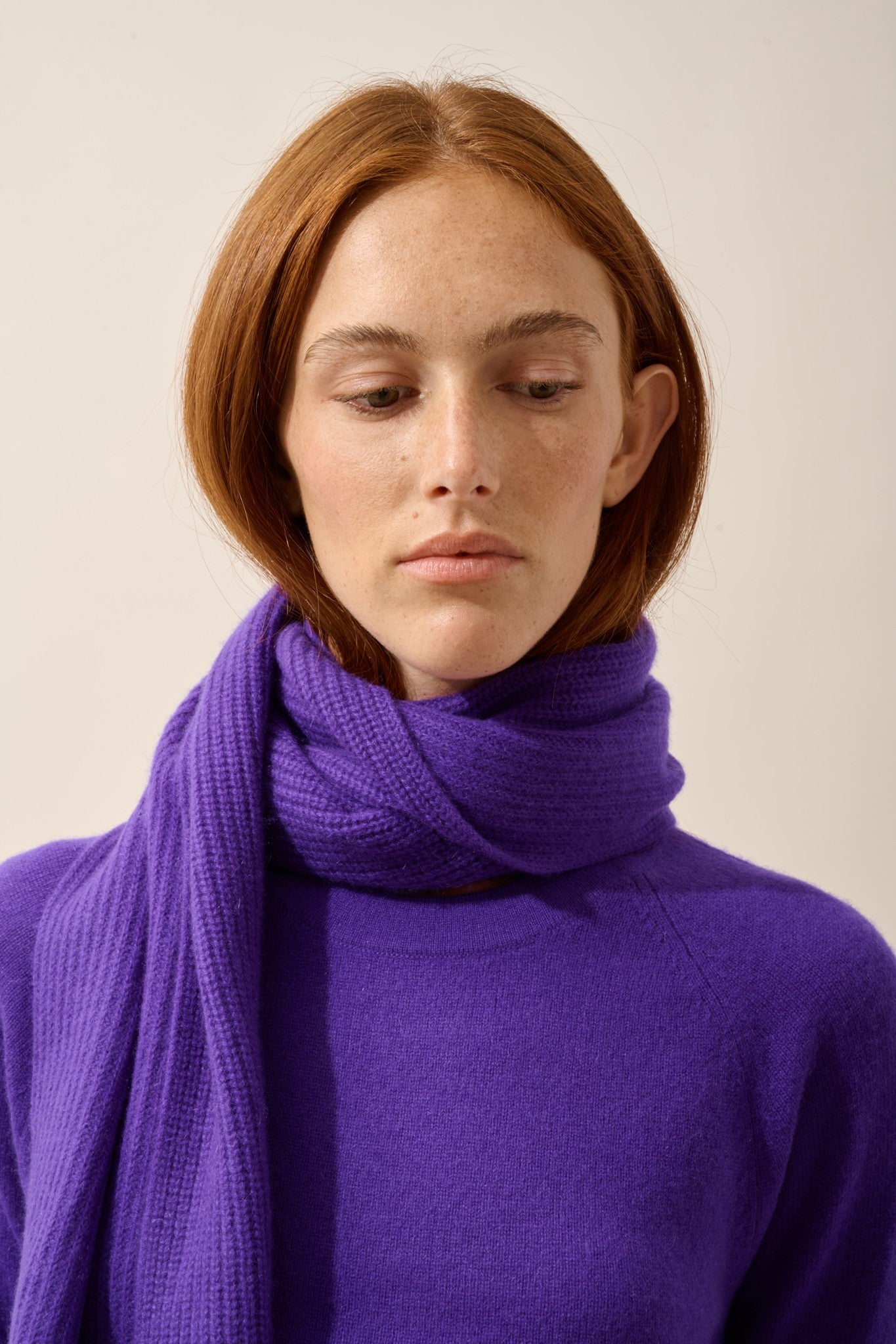 lea écharpe 4 fils gentiane 100% cachemire