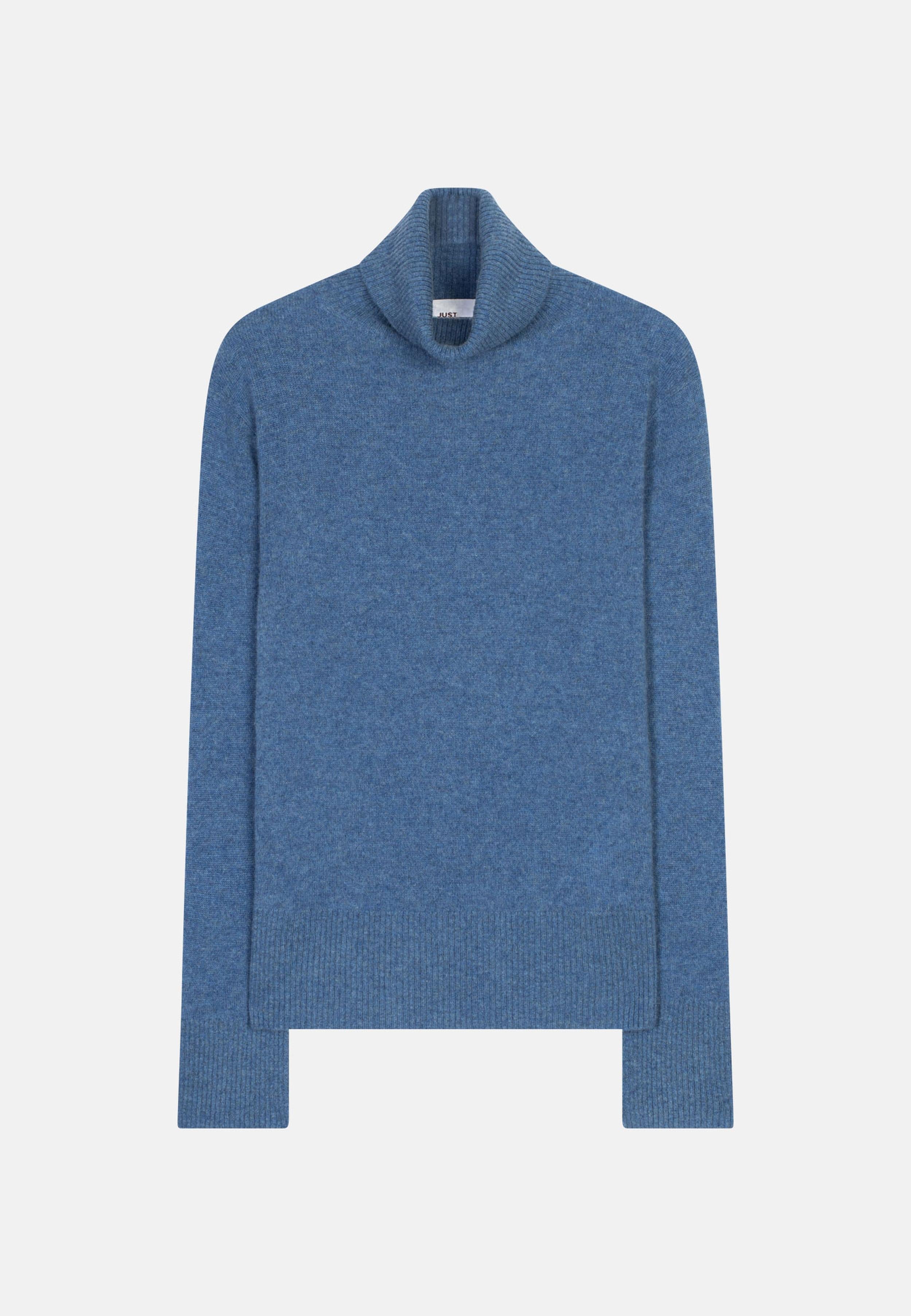 LEXIE denim blue turtleneck sweater