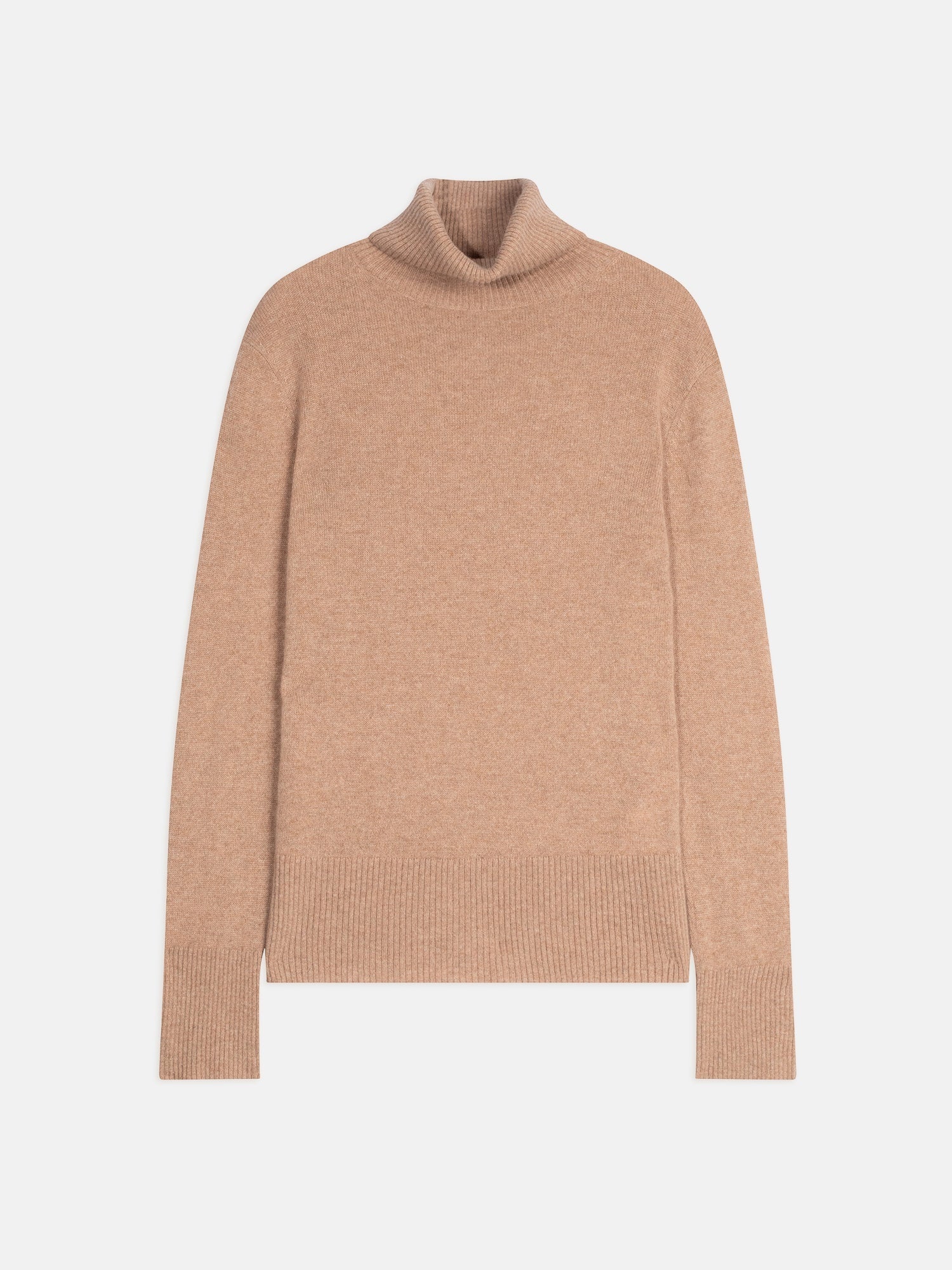 LEXIE pull col roulé camel chiné