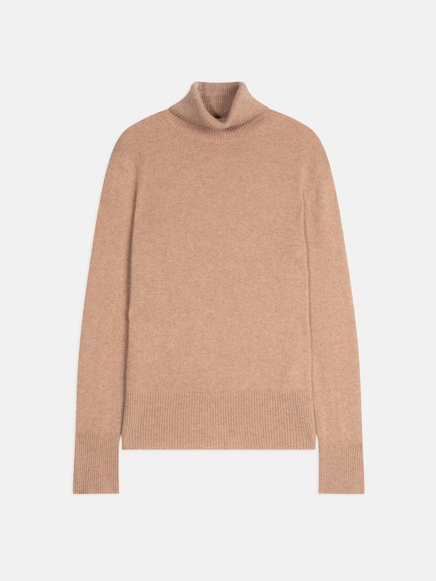 lexie pull col roulé camel chiné