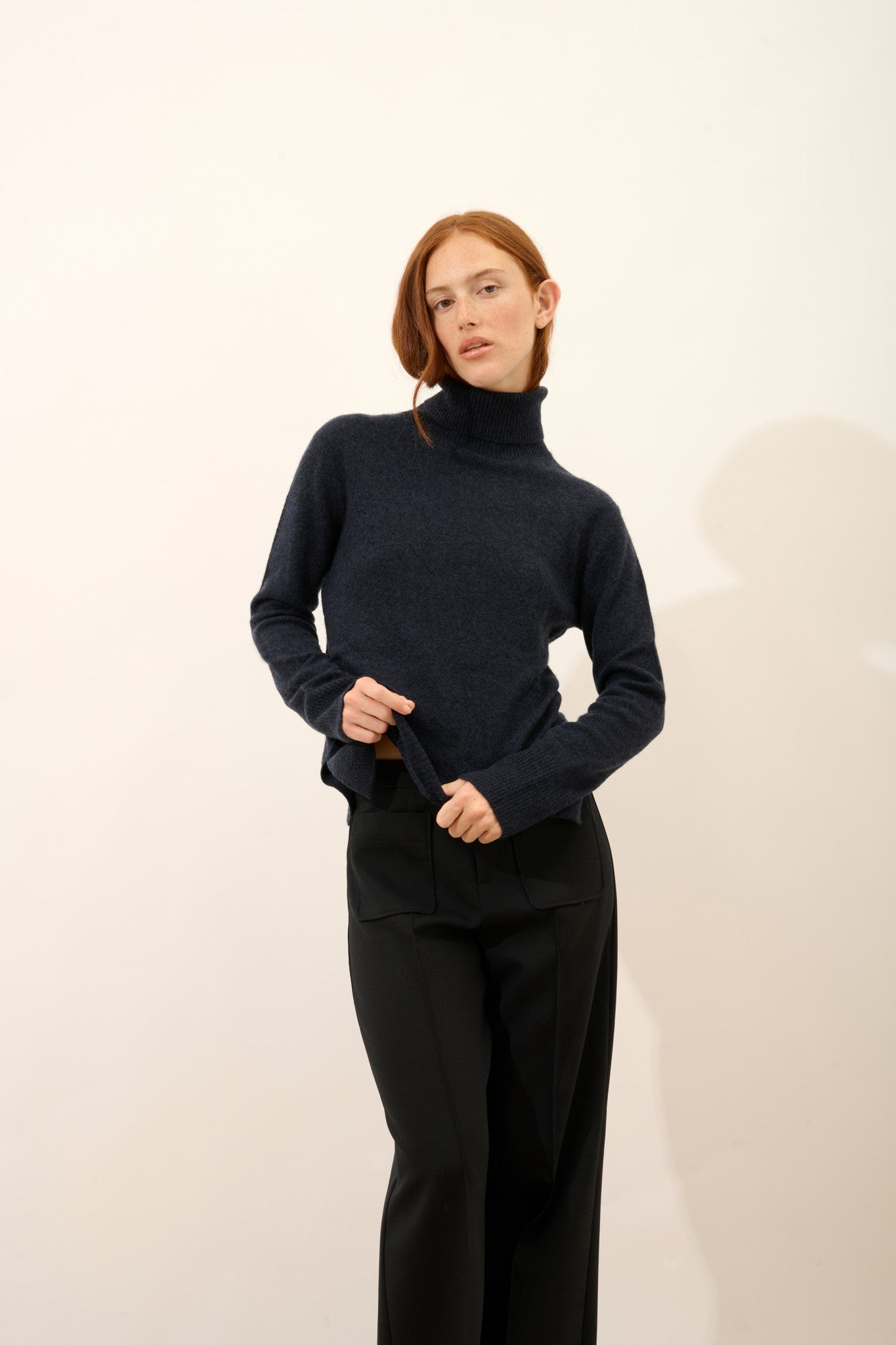 lexie pull col roulé caviar 100% cachemire