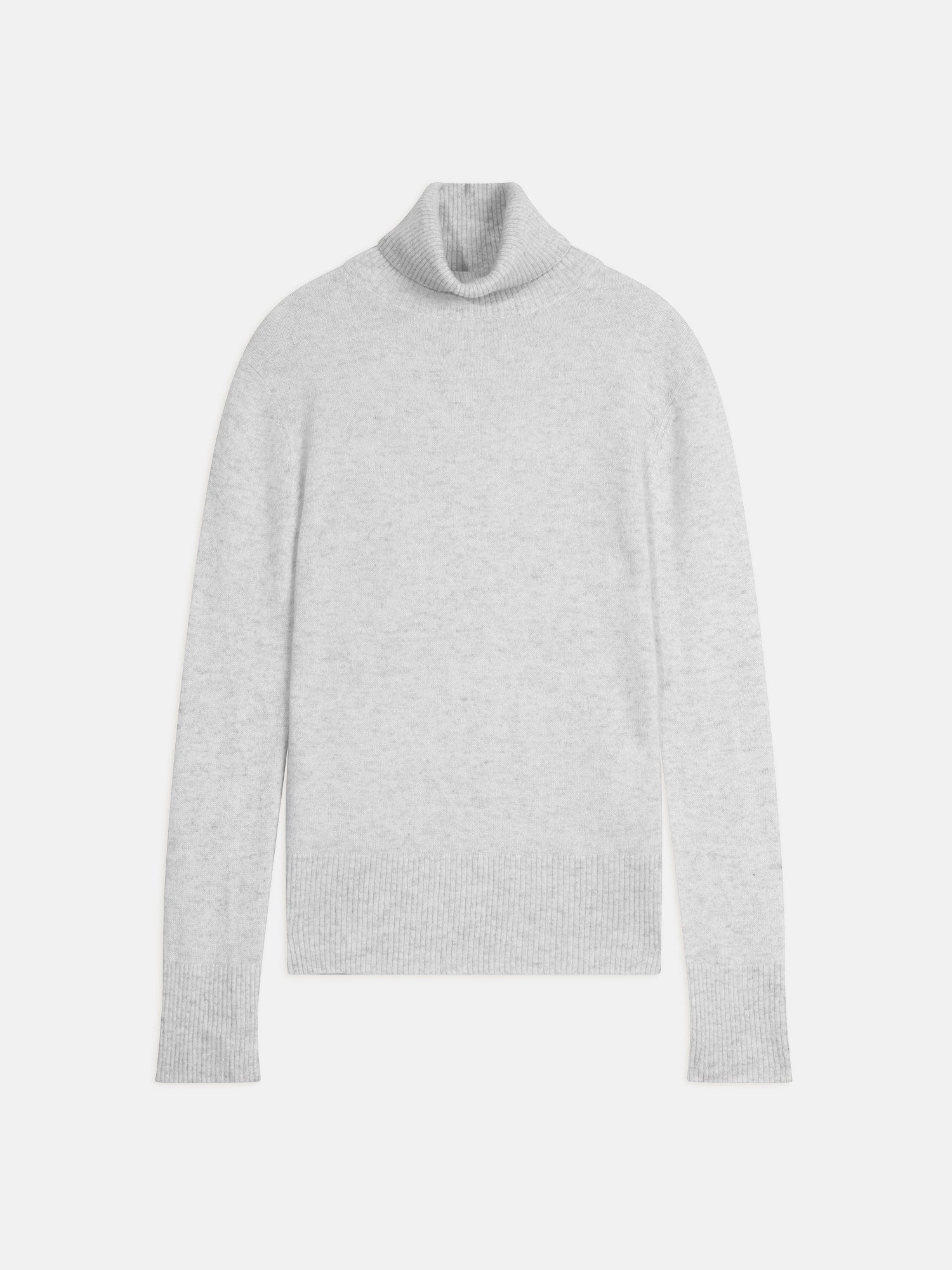 LEXIE pull col roulé gris perle chiné