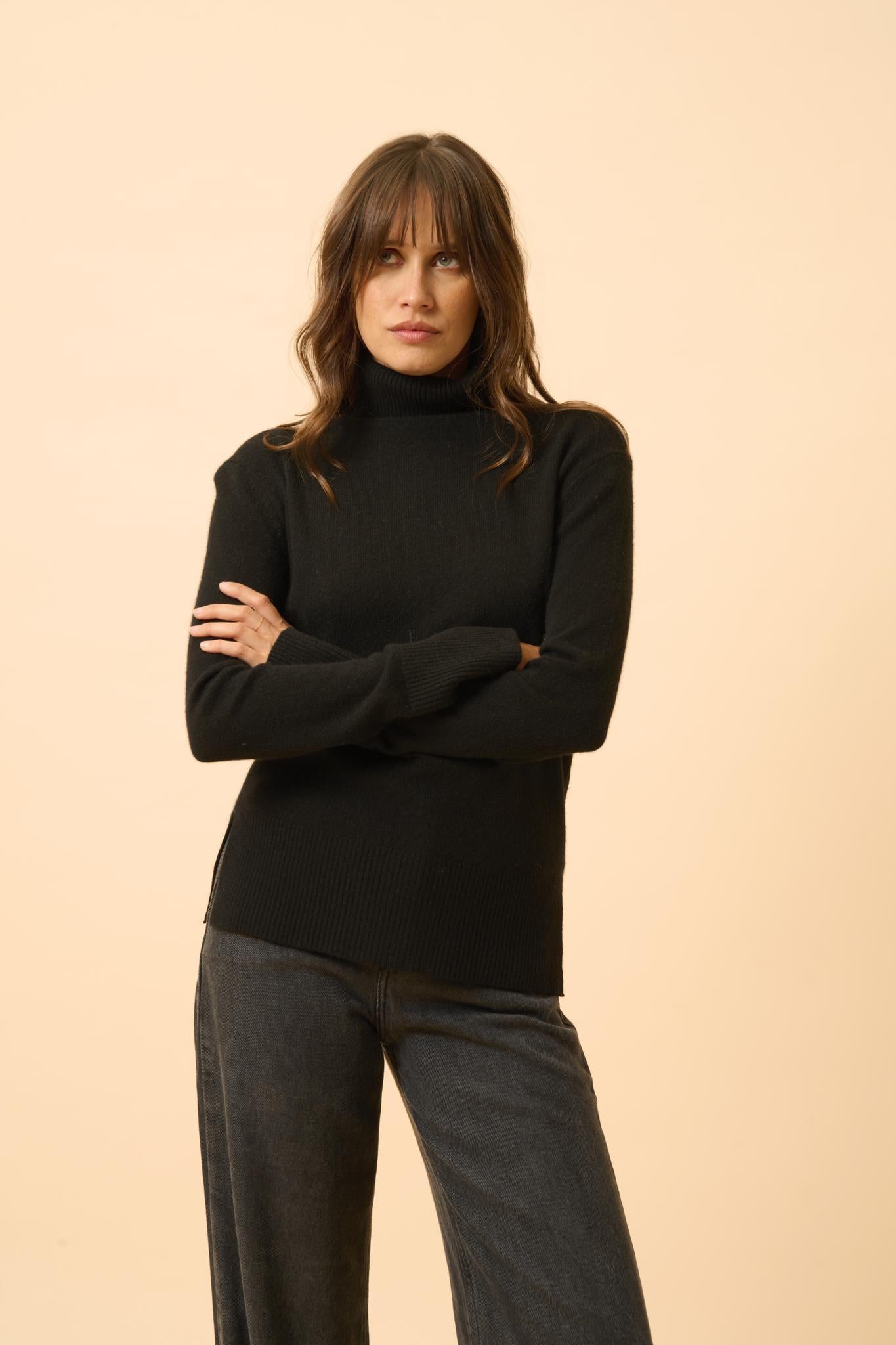 LEXIE black turtleneck sweater