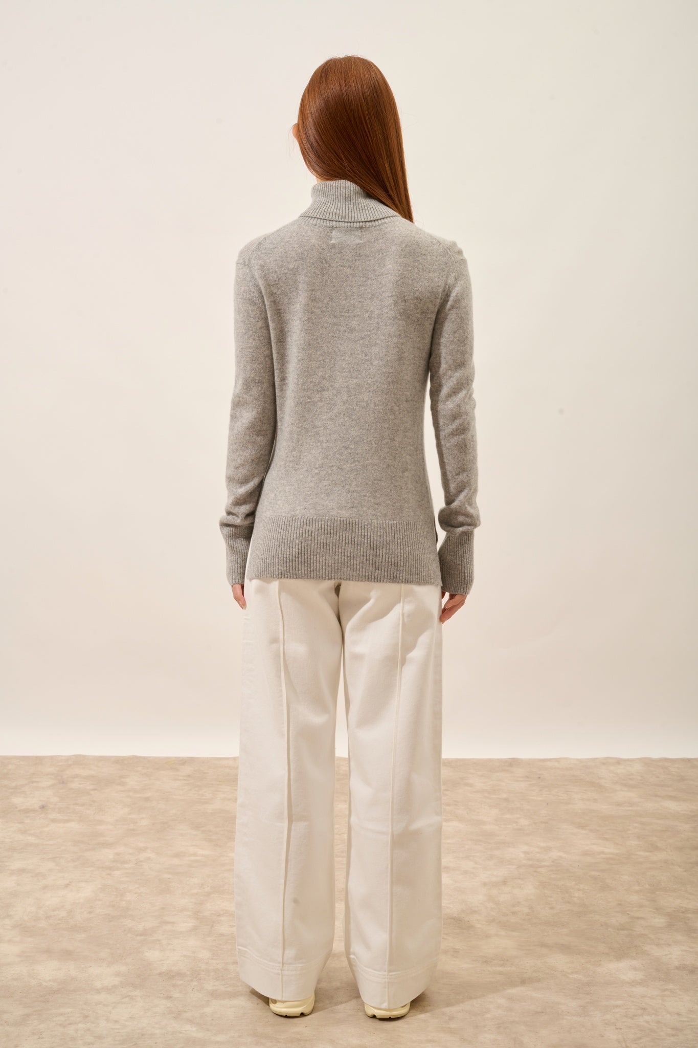 LEXIE pull col roulé nuage chiné