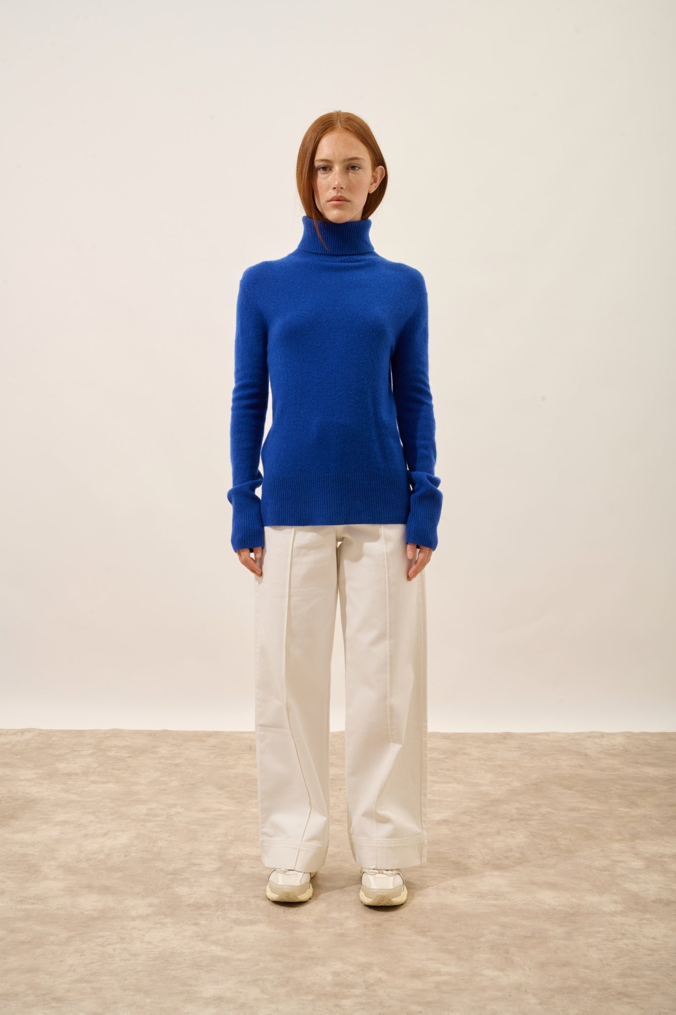 LEXIE pull col roulé outremer