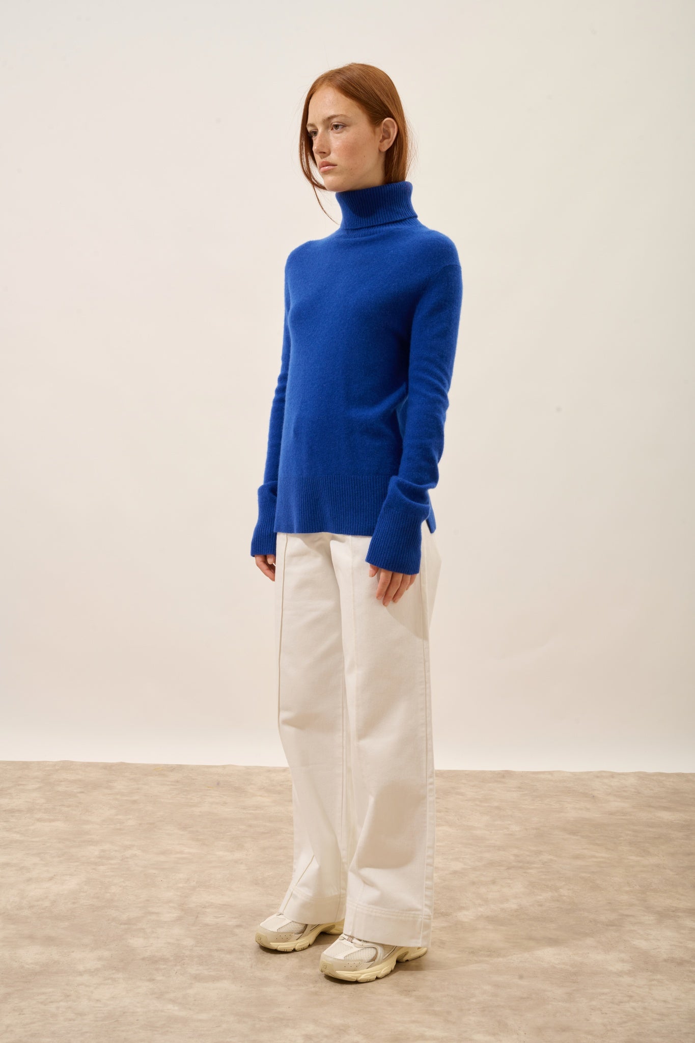 LEXIE pull col roulé outremer