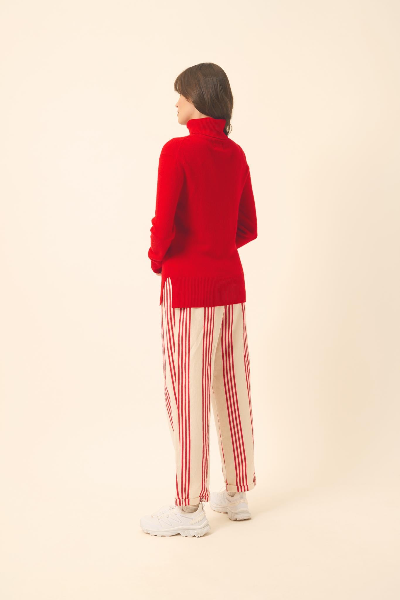 LEXIE red turtleneck sweater