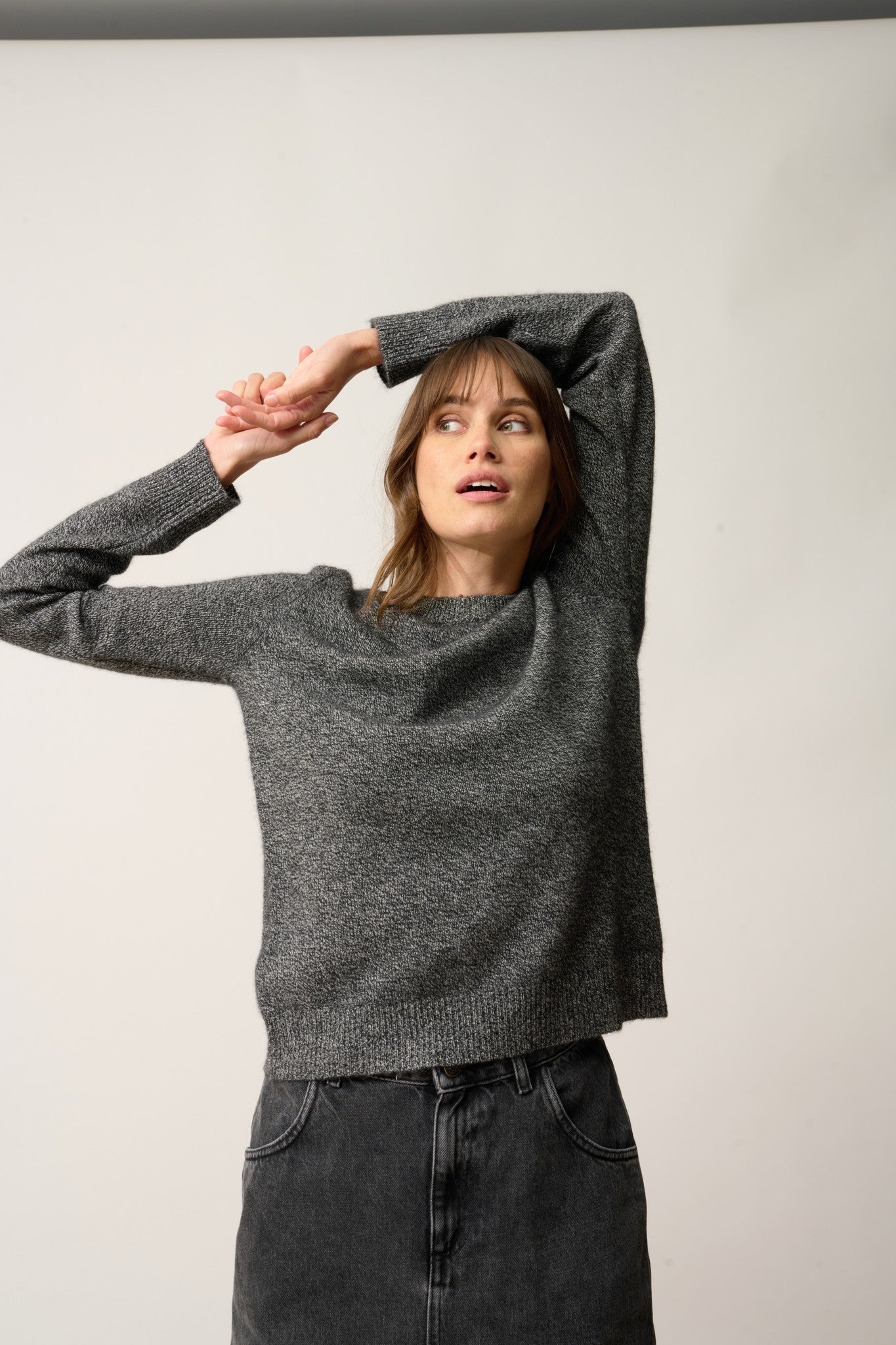 lexini pull col rond noir/blanc