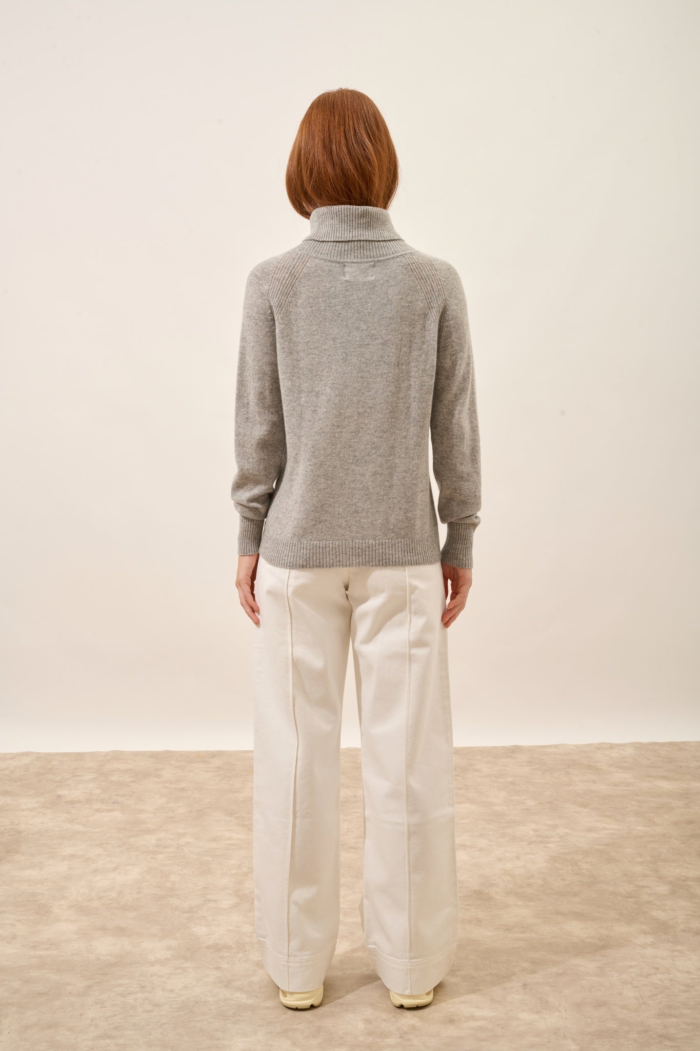 LILLY pull col roulé nuage chiné