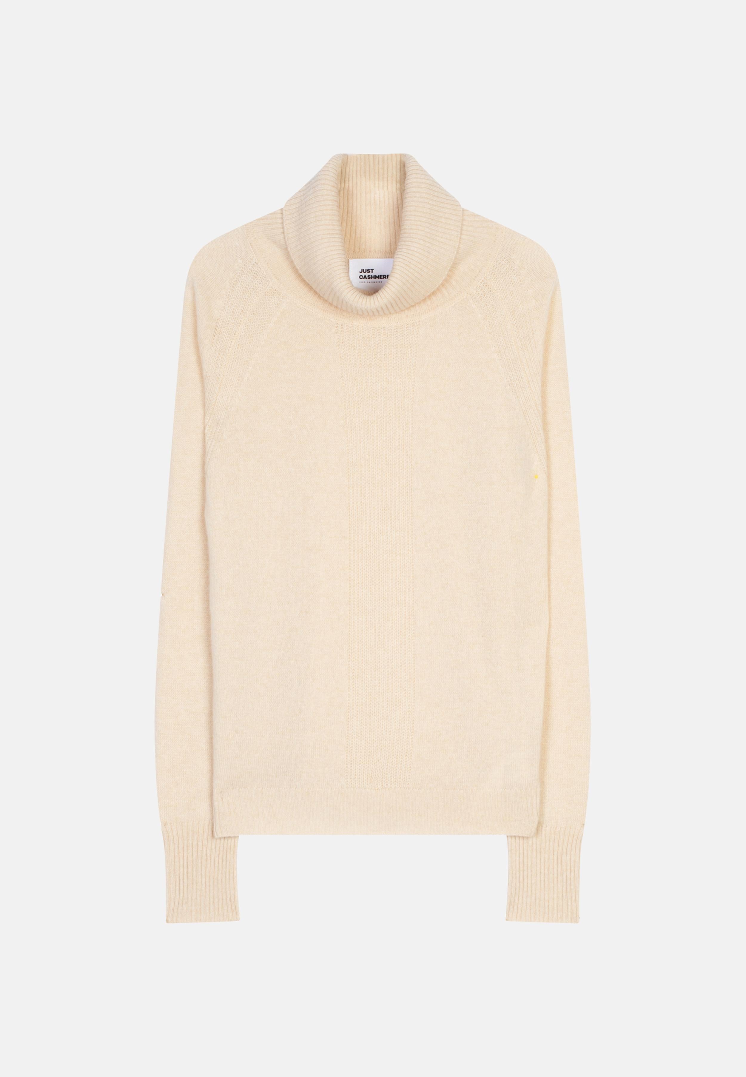 LILLY pull col roulé sable