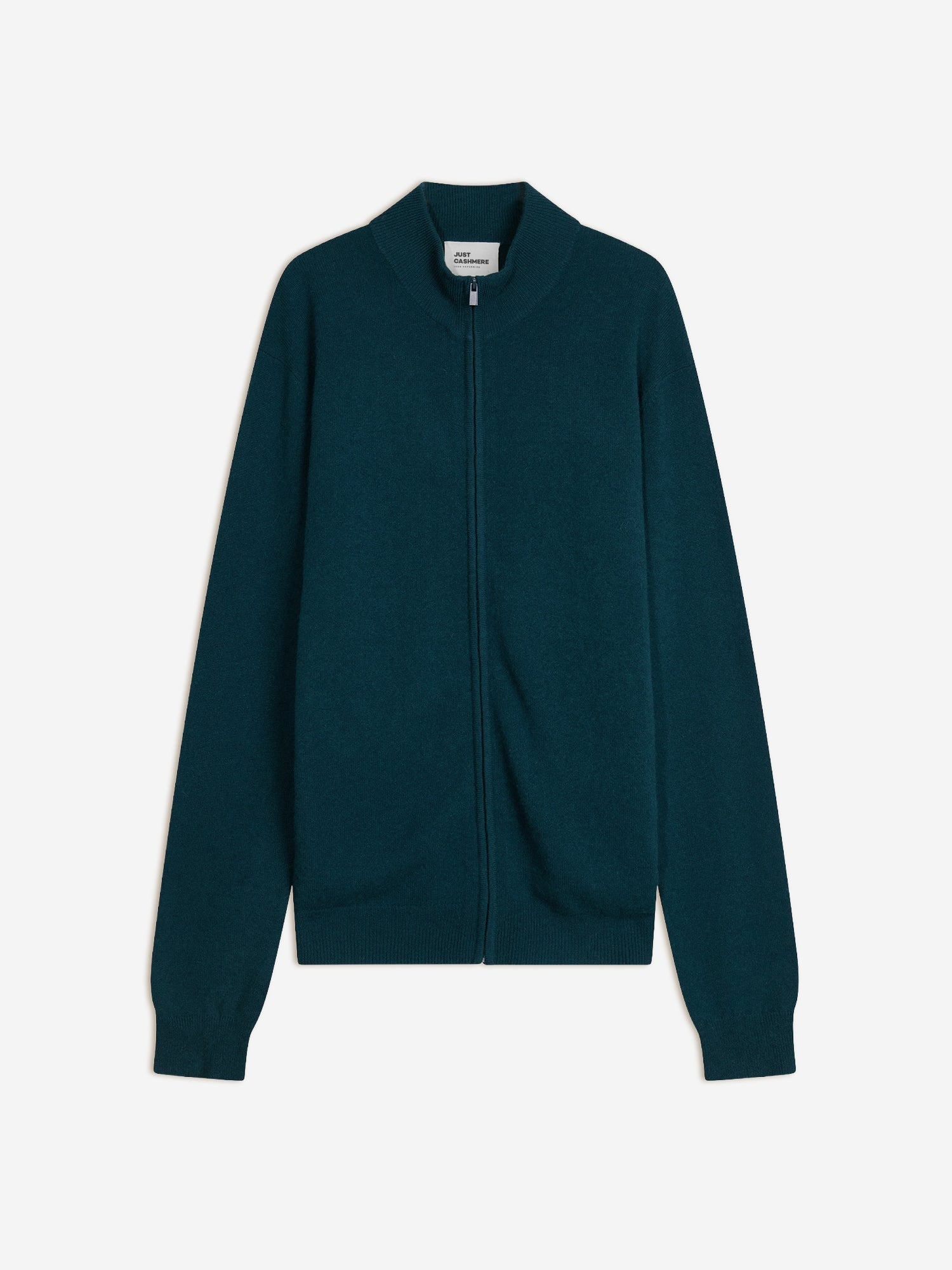 LILOU gilet zippé col montant vert canard