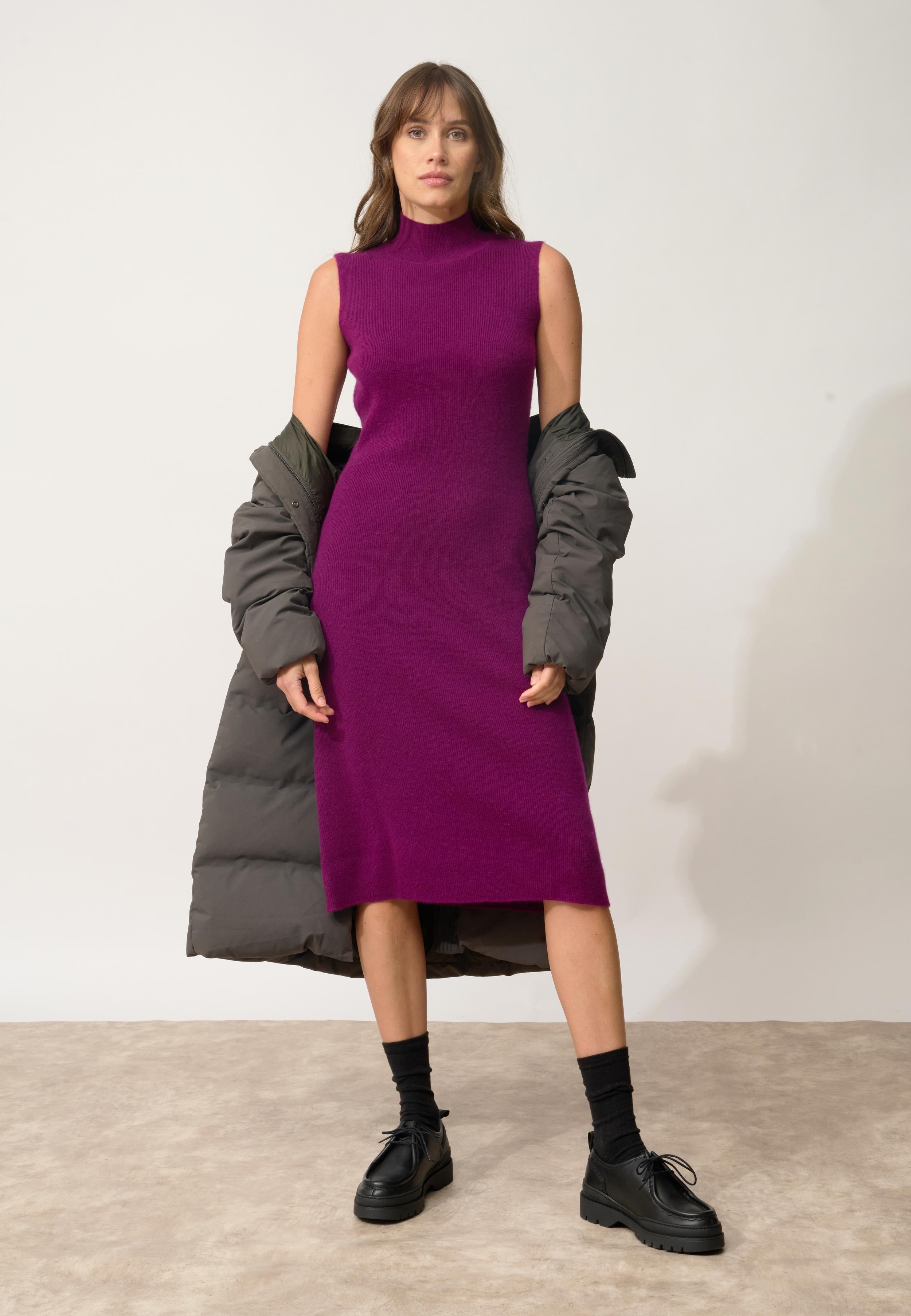 LOLA plum high neck dress