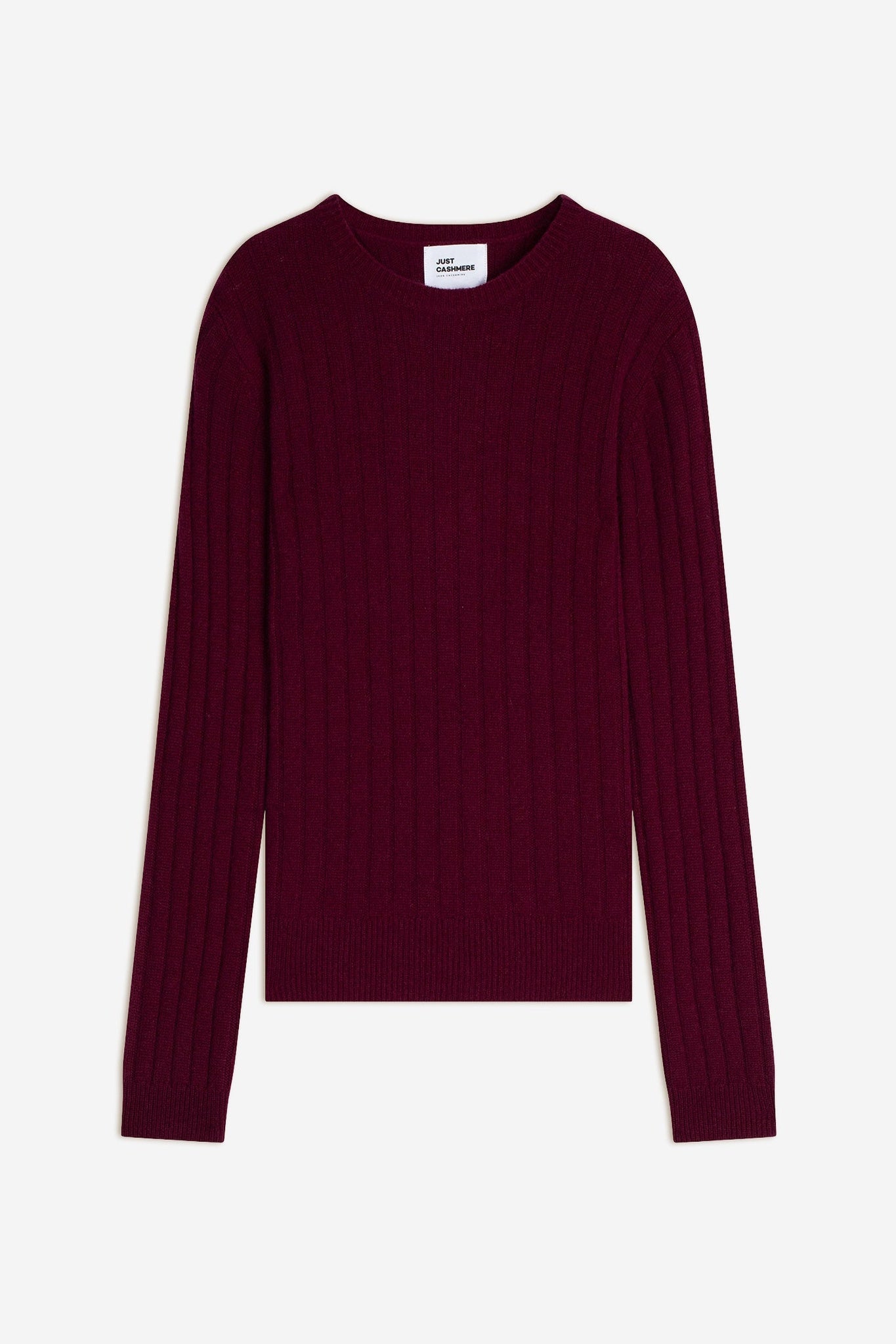 LORANA pull col rond 4 fils bordeaux