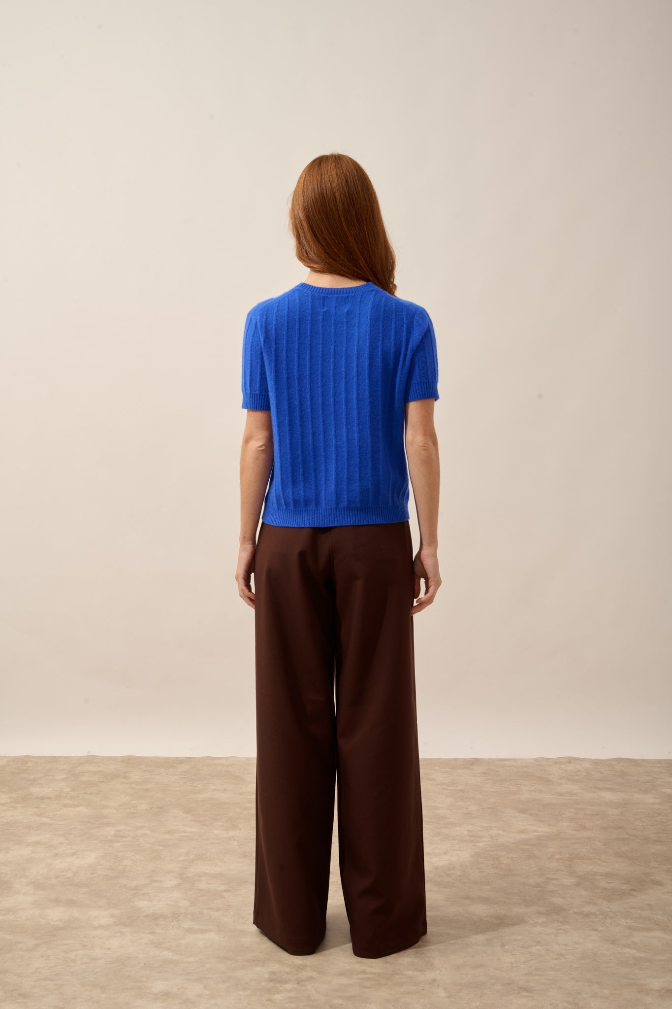 LOULIA t-shirt col rond bleu persan