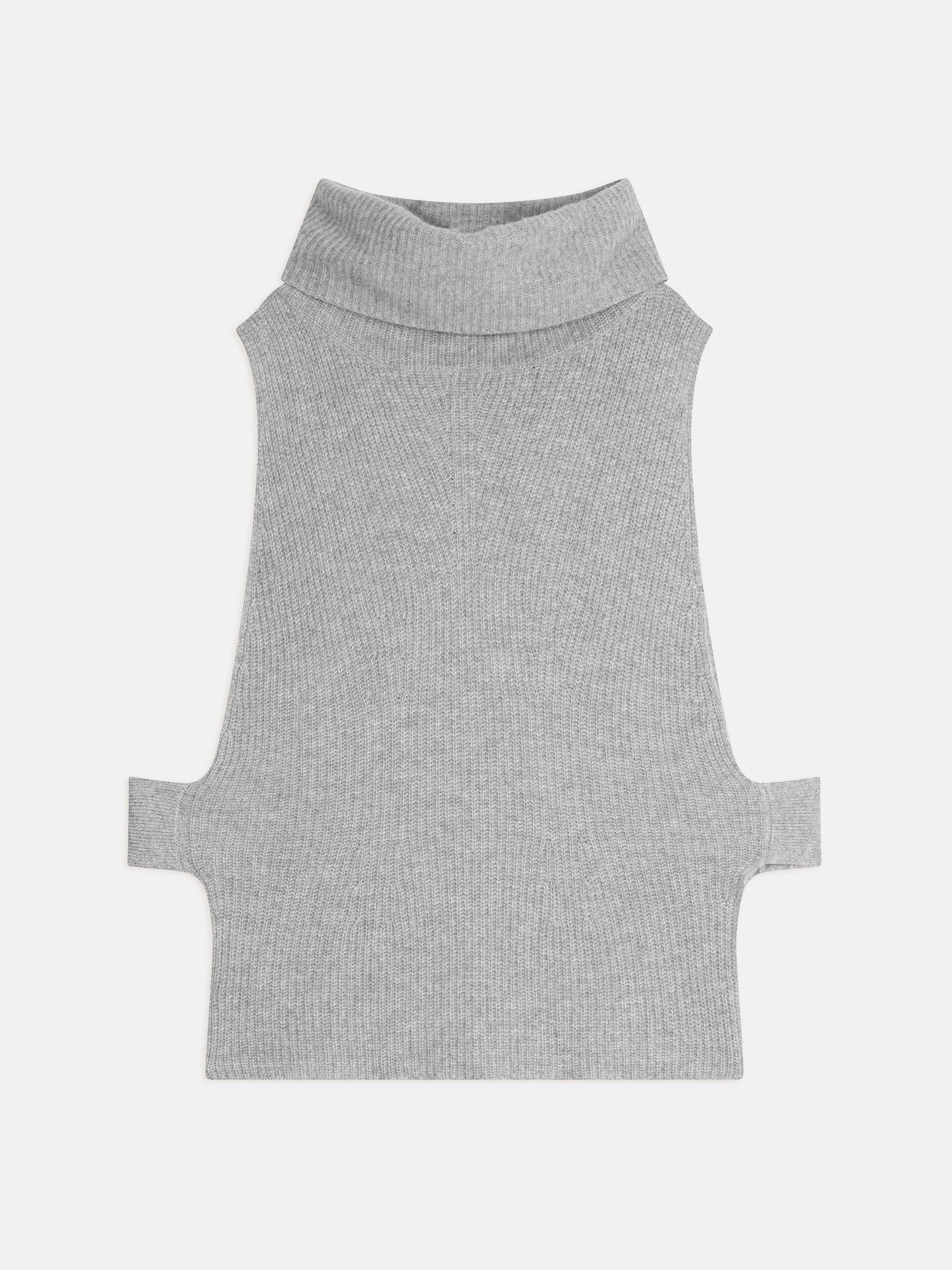 LOU cape col roulé sans manches 4 fils nuage chiné