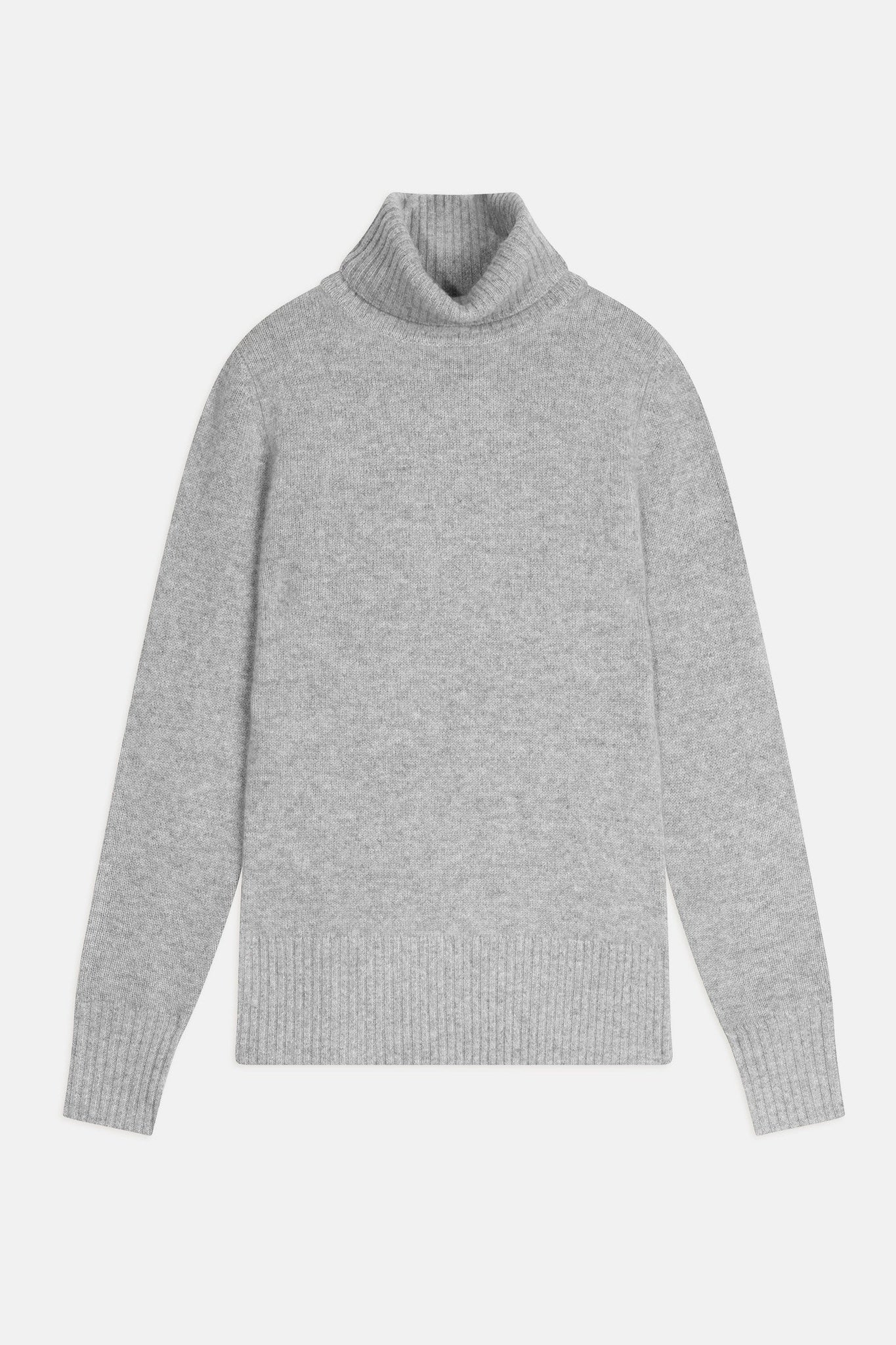 LUCIE pull col roulé nuage chiné