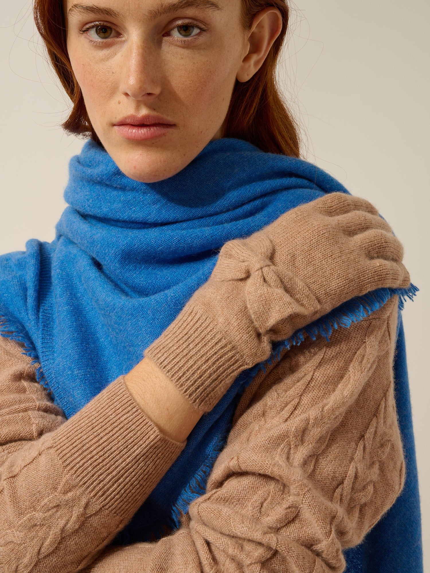 lucy gants 4 fils camel chiné