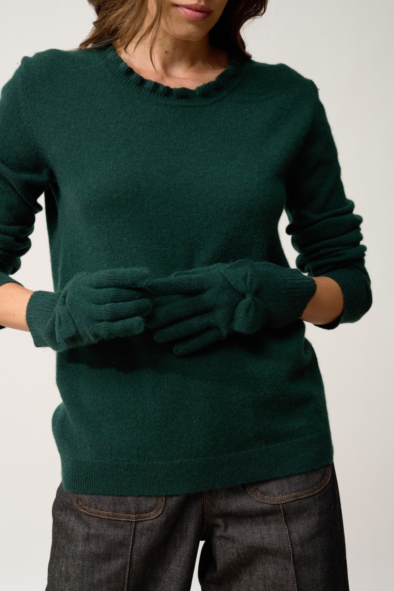 lucy gants 4 fils cyprès 100% cachemire