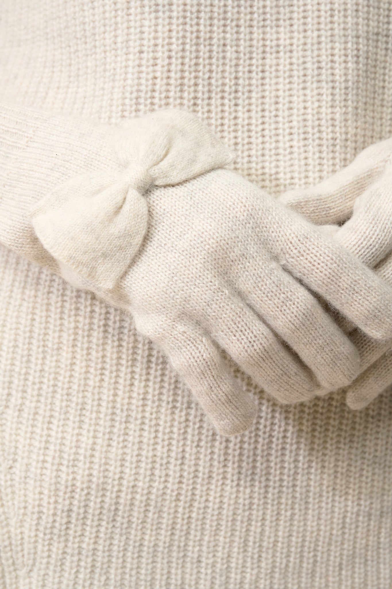 LUCY gants 4 fils gris perle chiné