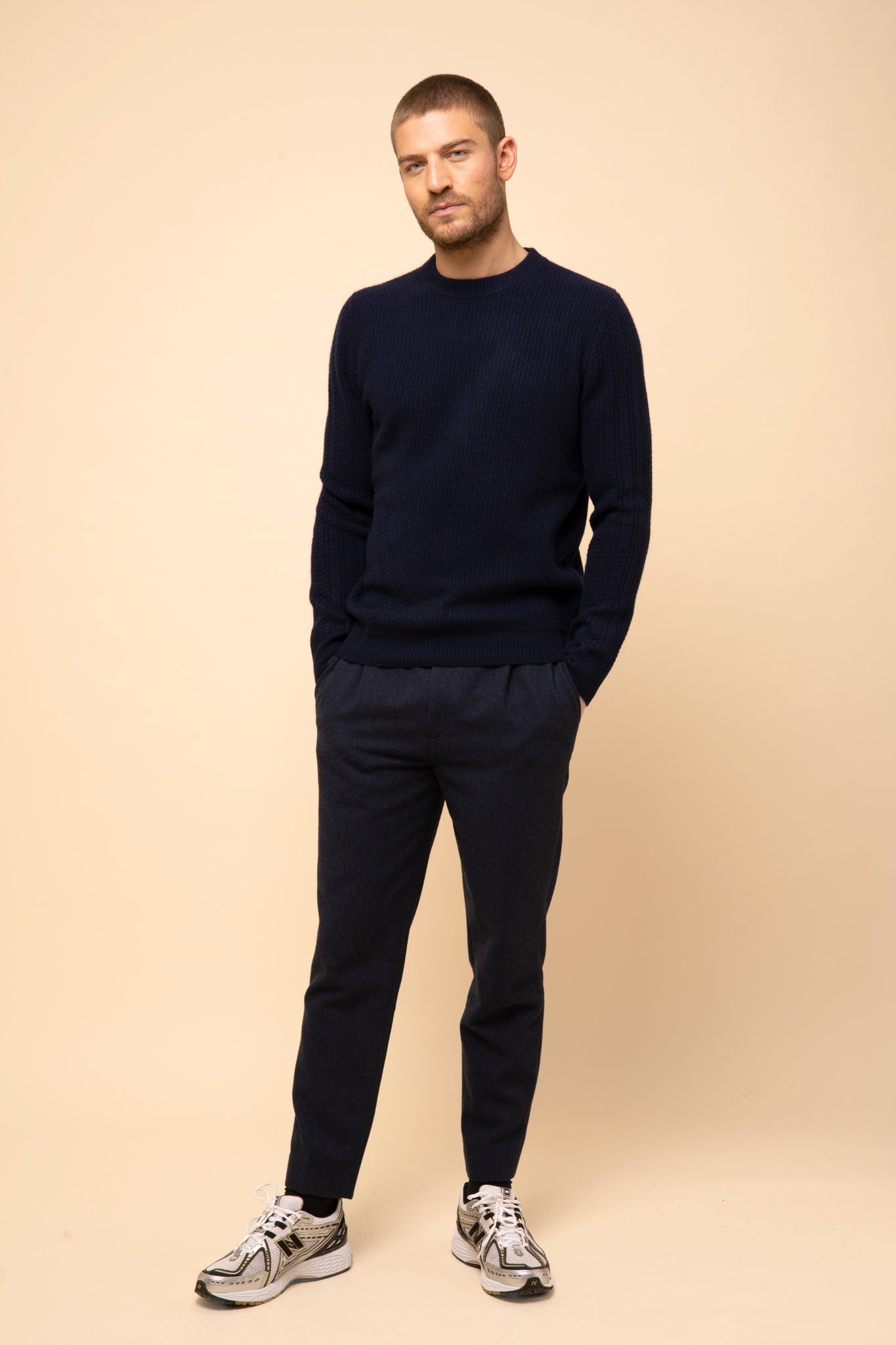 LUKKA pull col rond navy