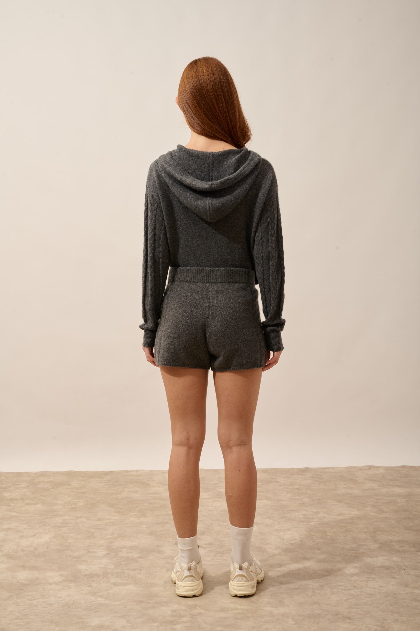 LUNA short 4 fils anthracite chiné