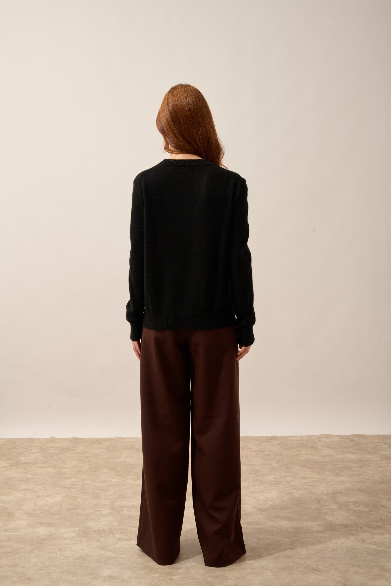 LUNERA pull col rond noir