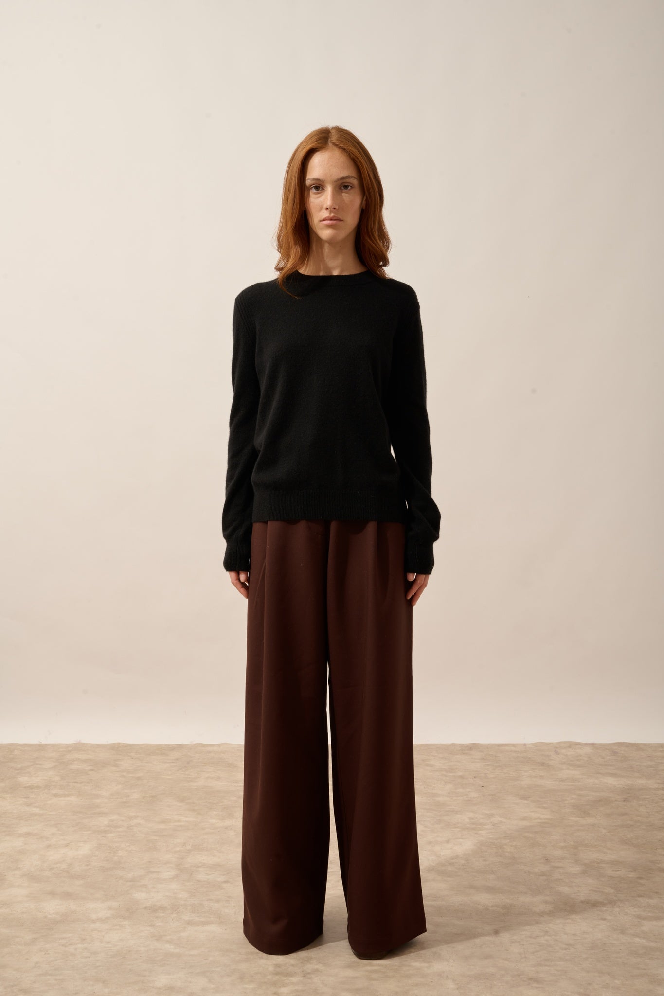 LUNERA pull col rond noir