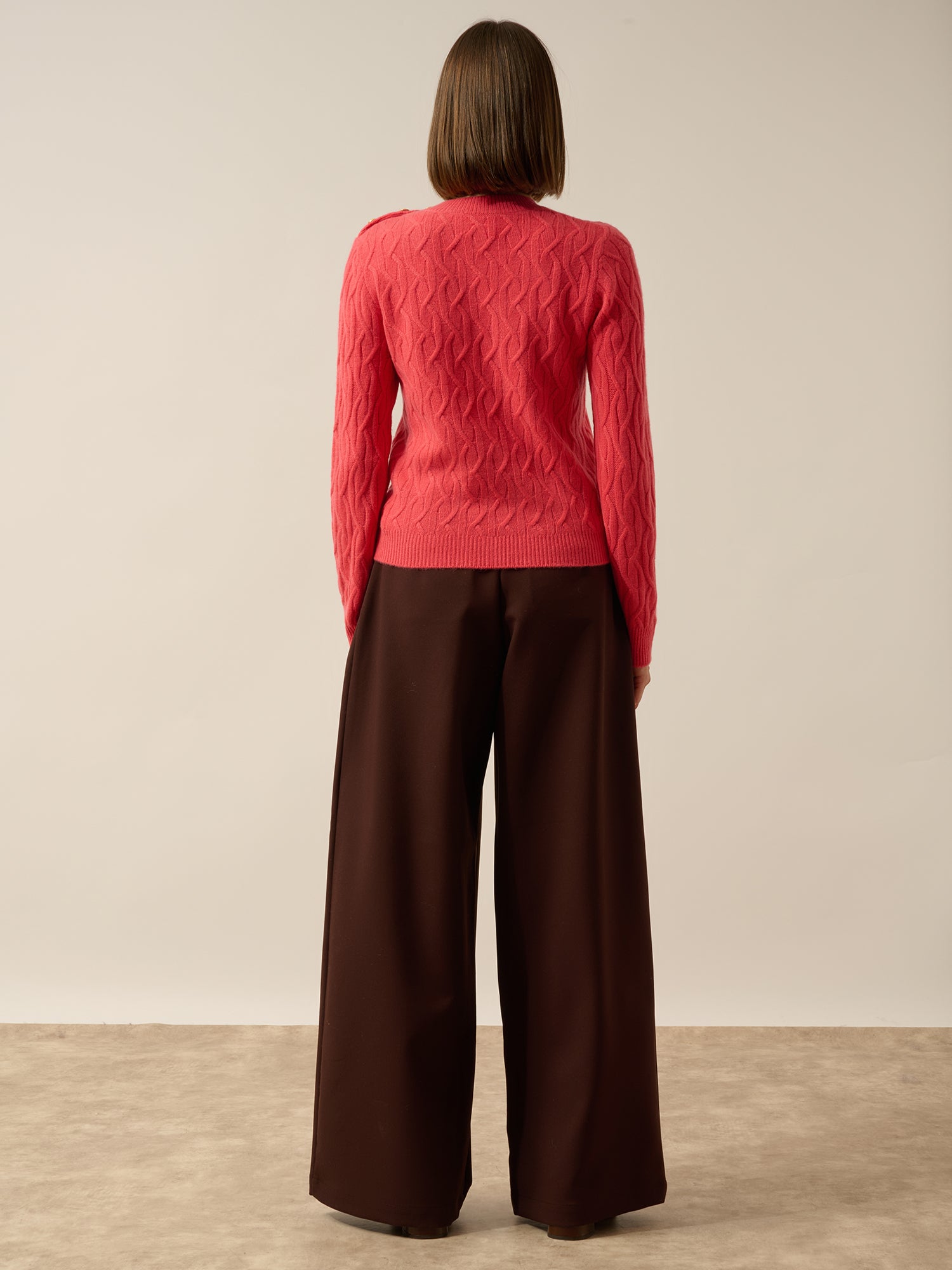 LYND pull col rond corail