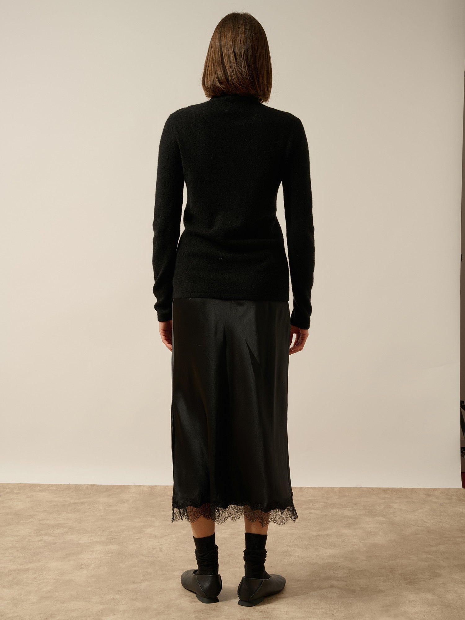 lysandra pull col roulé noir