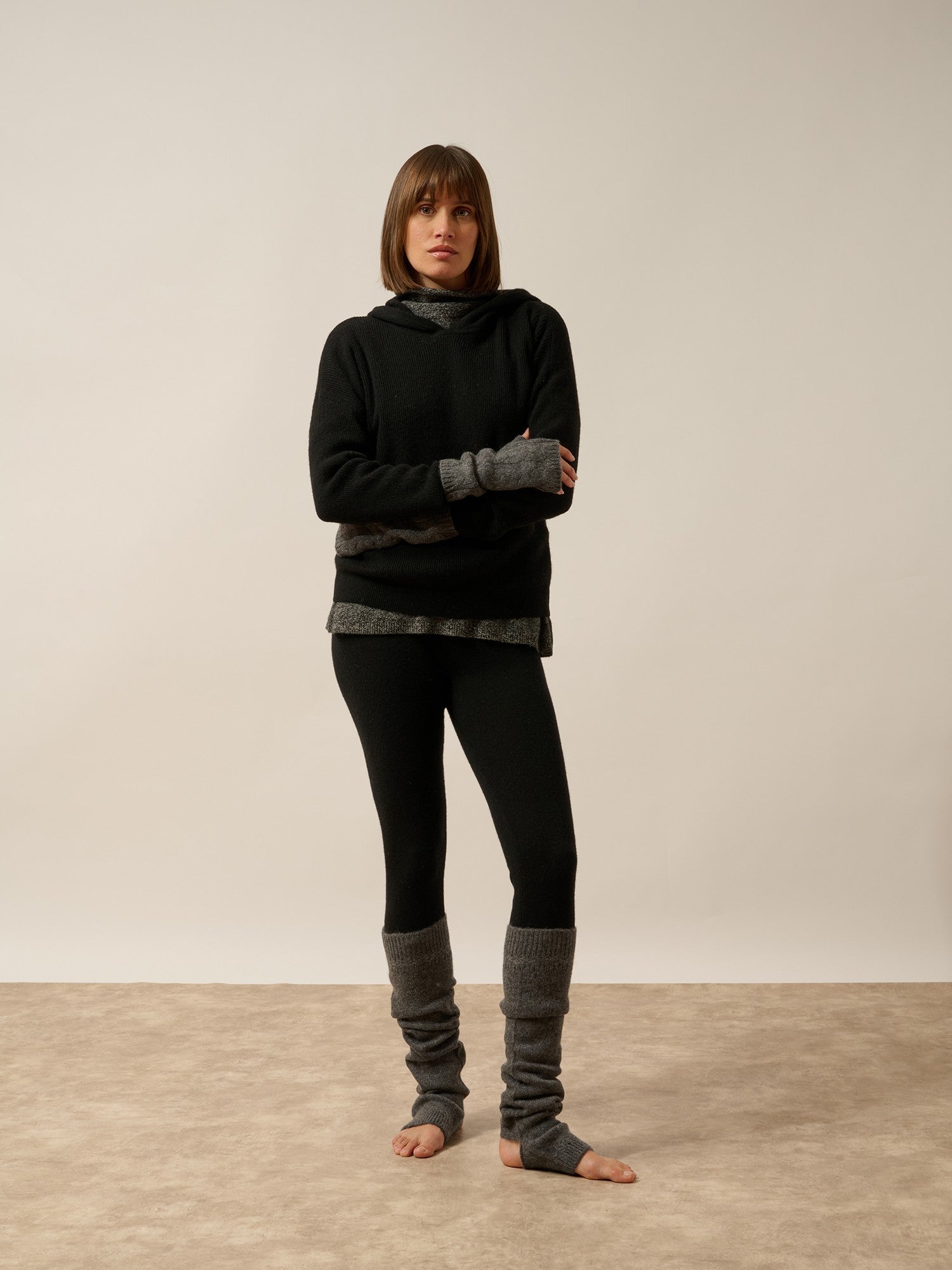 mabel guêtres 4 fils anthracite chiné