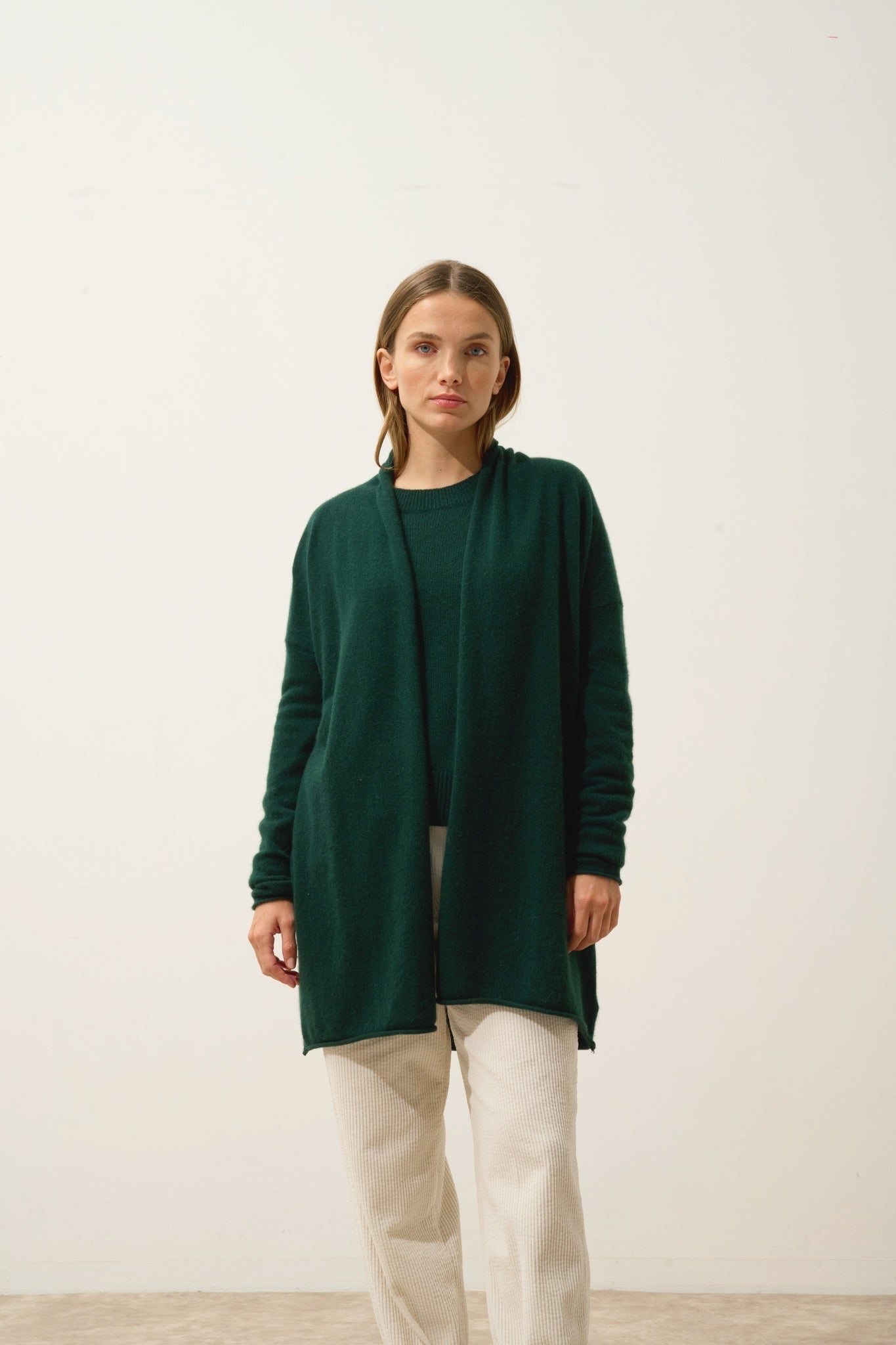 MADDIE cypress shawl-collar cardigan