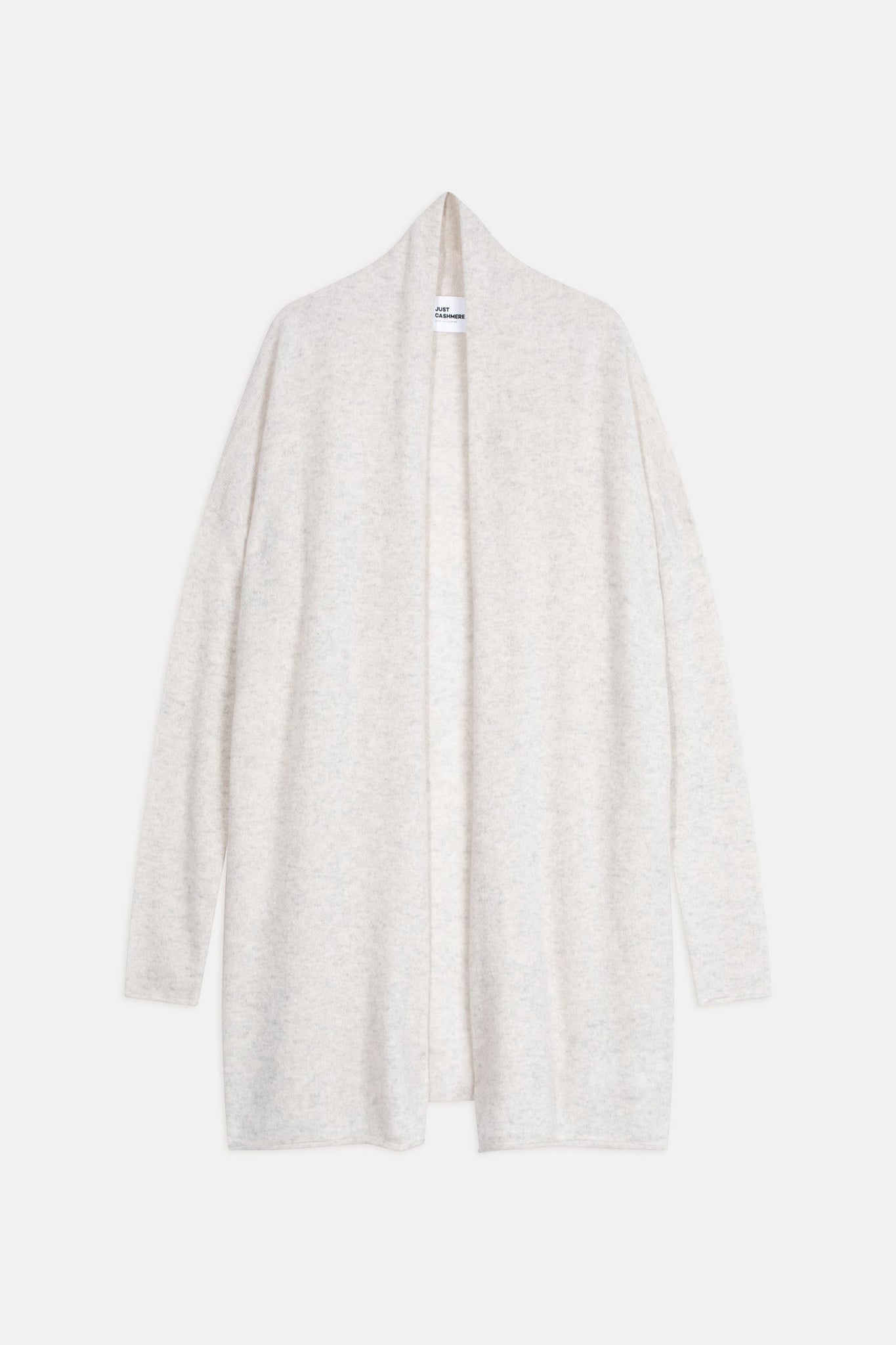 MADDIE pearl-grey shawl-collar cardigan