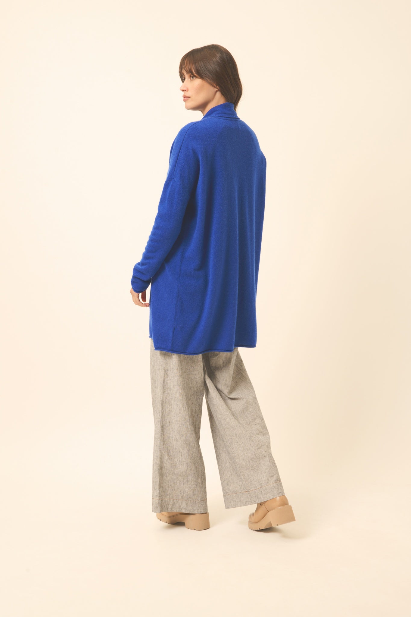 MADDIE ultramarine shawl-collar cardigan