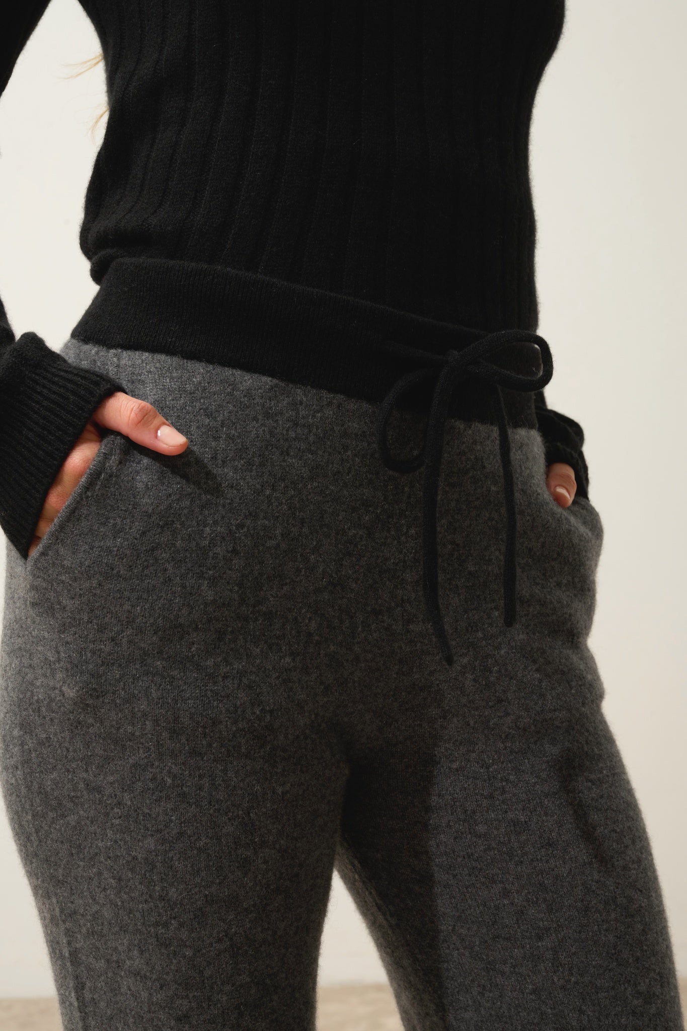 MARCELINE jogging bi-color anthracite chiné/noir