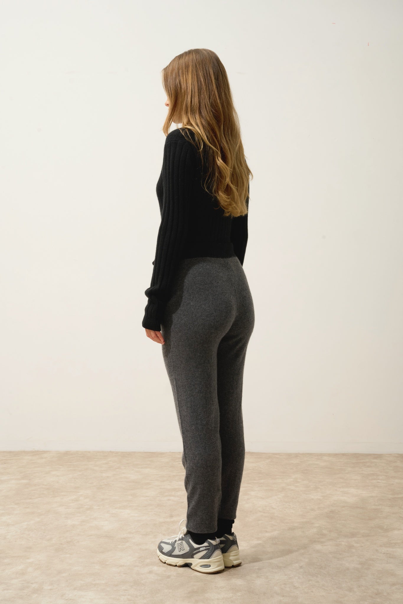 MARCELINE jogging bi-color anthracite chiné/noir