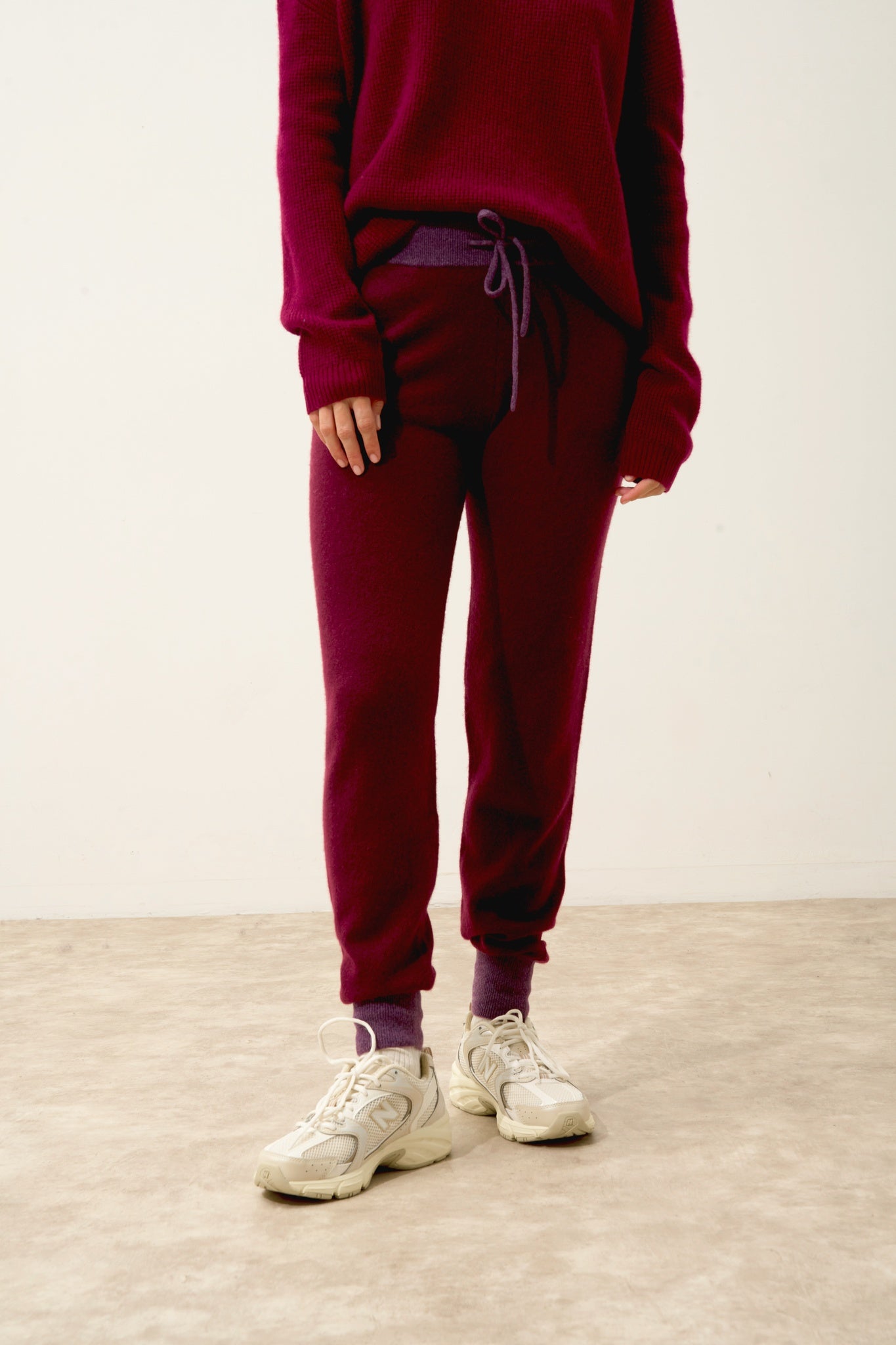 MARCELINE jogging bi-color mûre/violet chiné