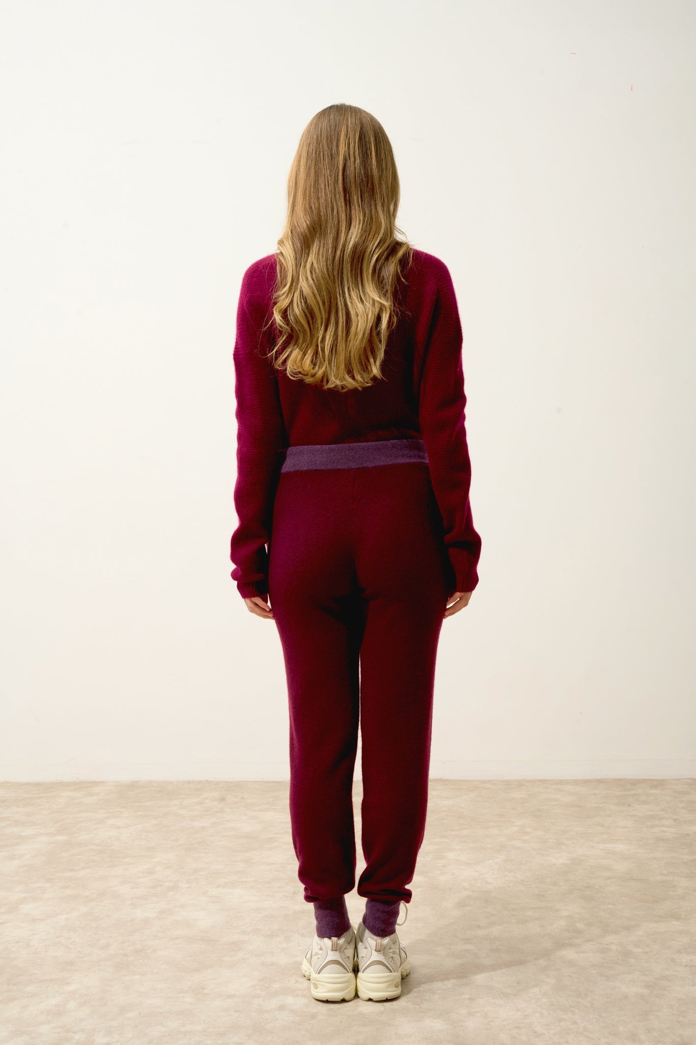 MARCELINE jogging bi-color mûre/violet chiné