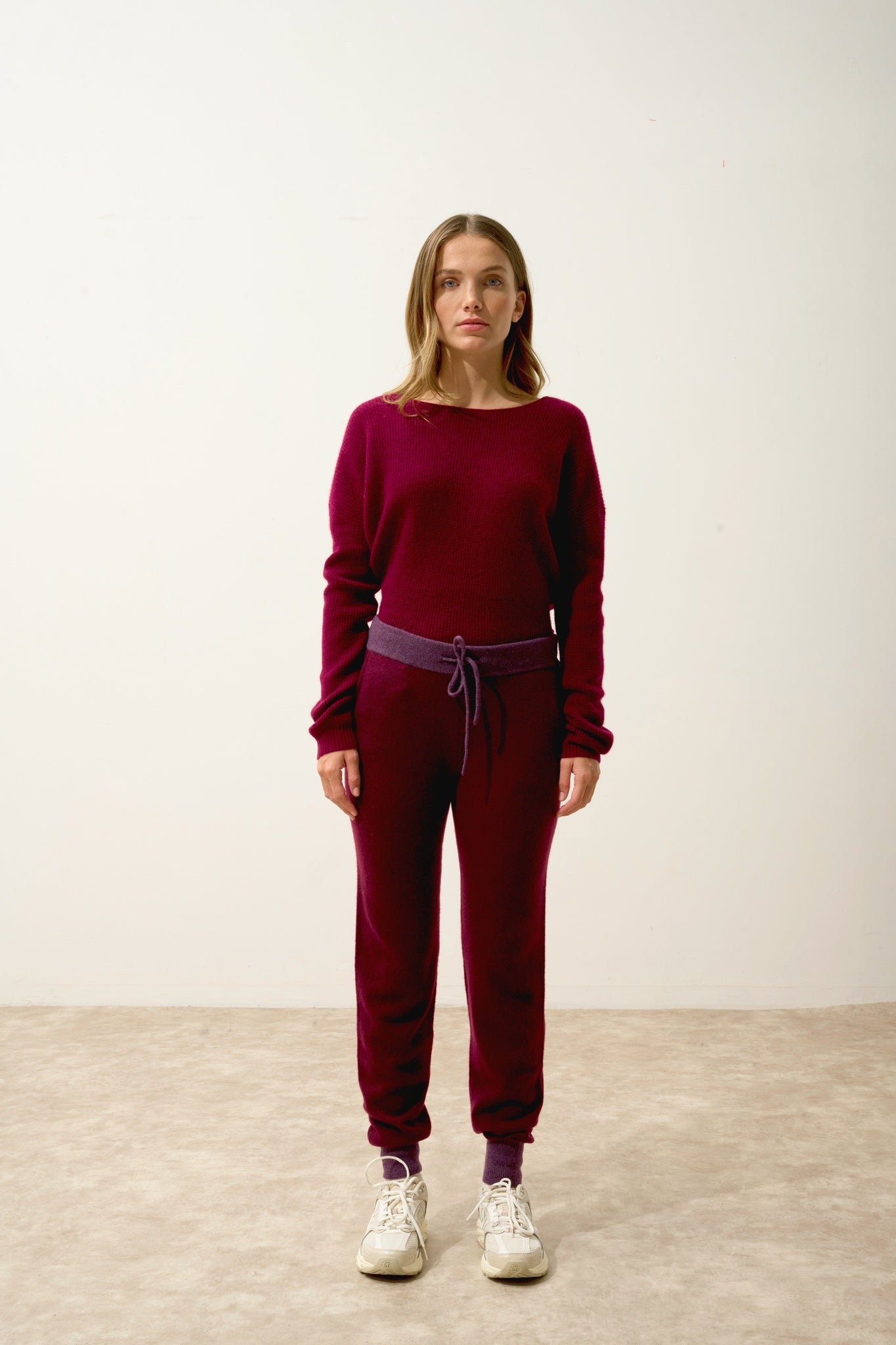 MARCELINE jogging bi-color mûre/violet chiné