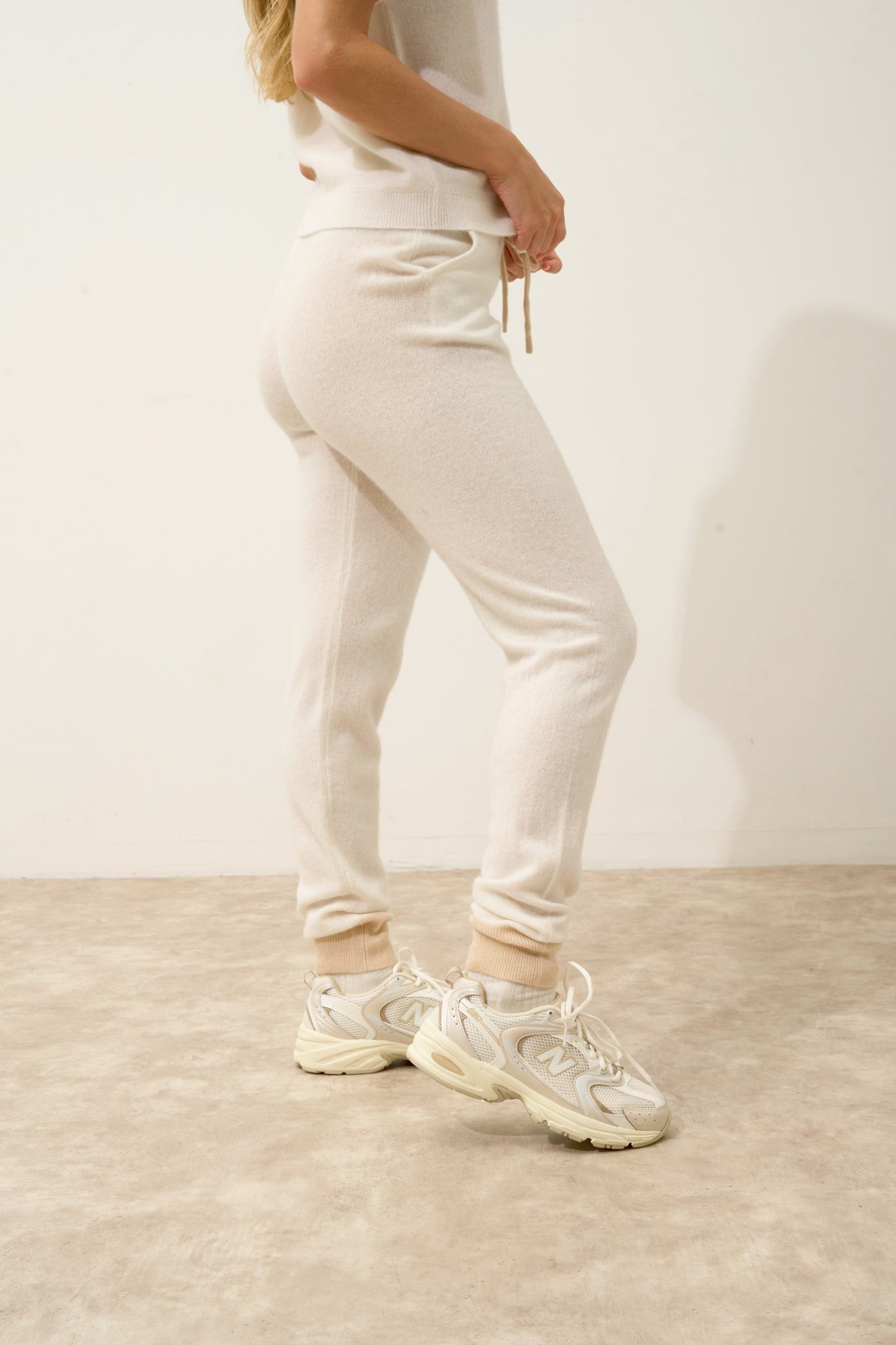 MARCELINE jogging bi-color sable/ivoire