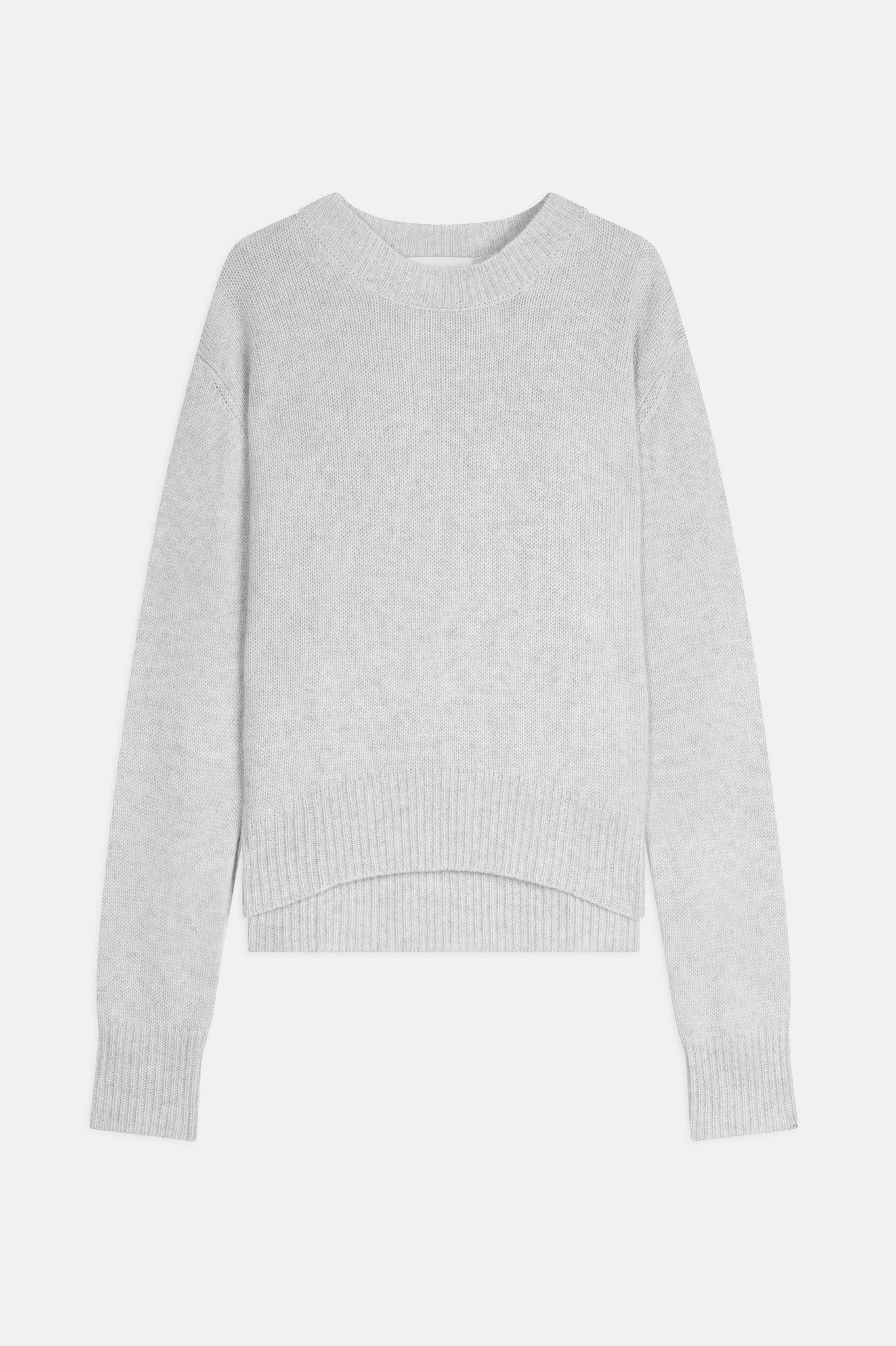 margaux pull col rond gris perle chiné