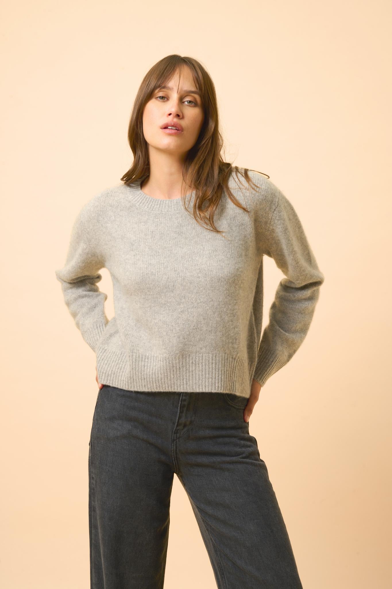 MARGAUX pull col rond nuage chiné