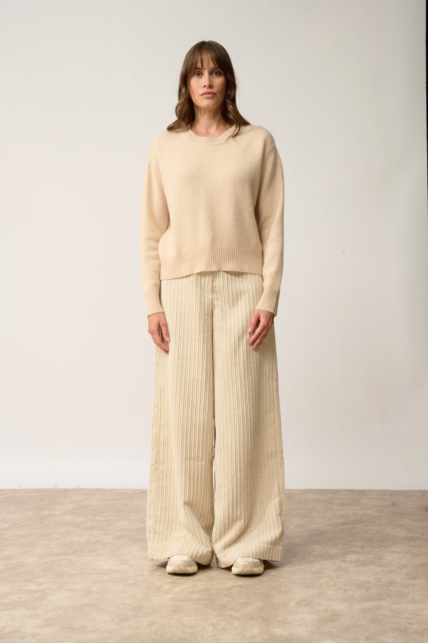 MARGAUX pull col rond sable