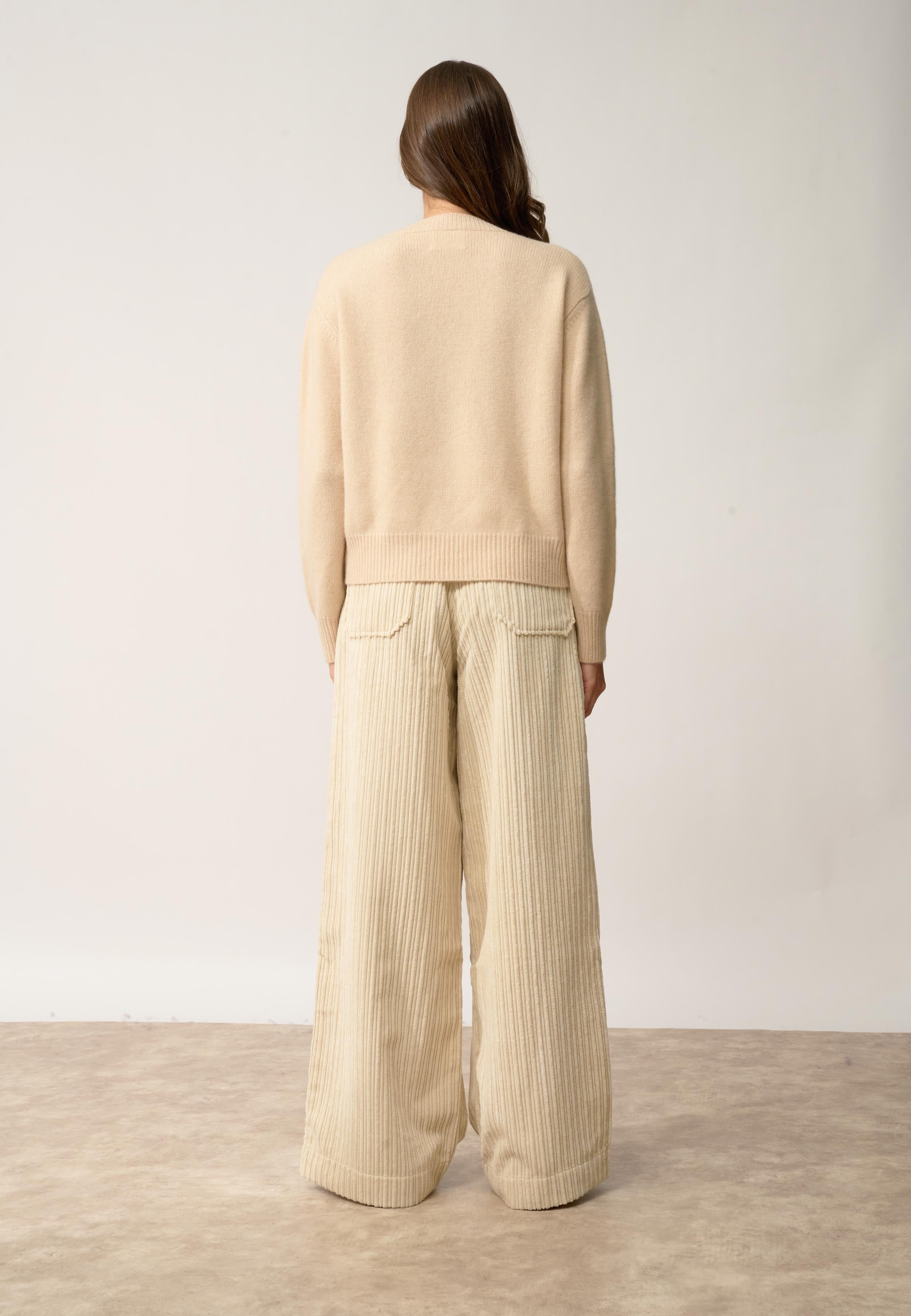 MARGAUX pull col rond sable