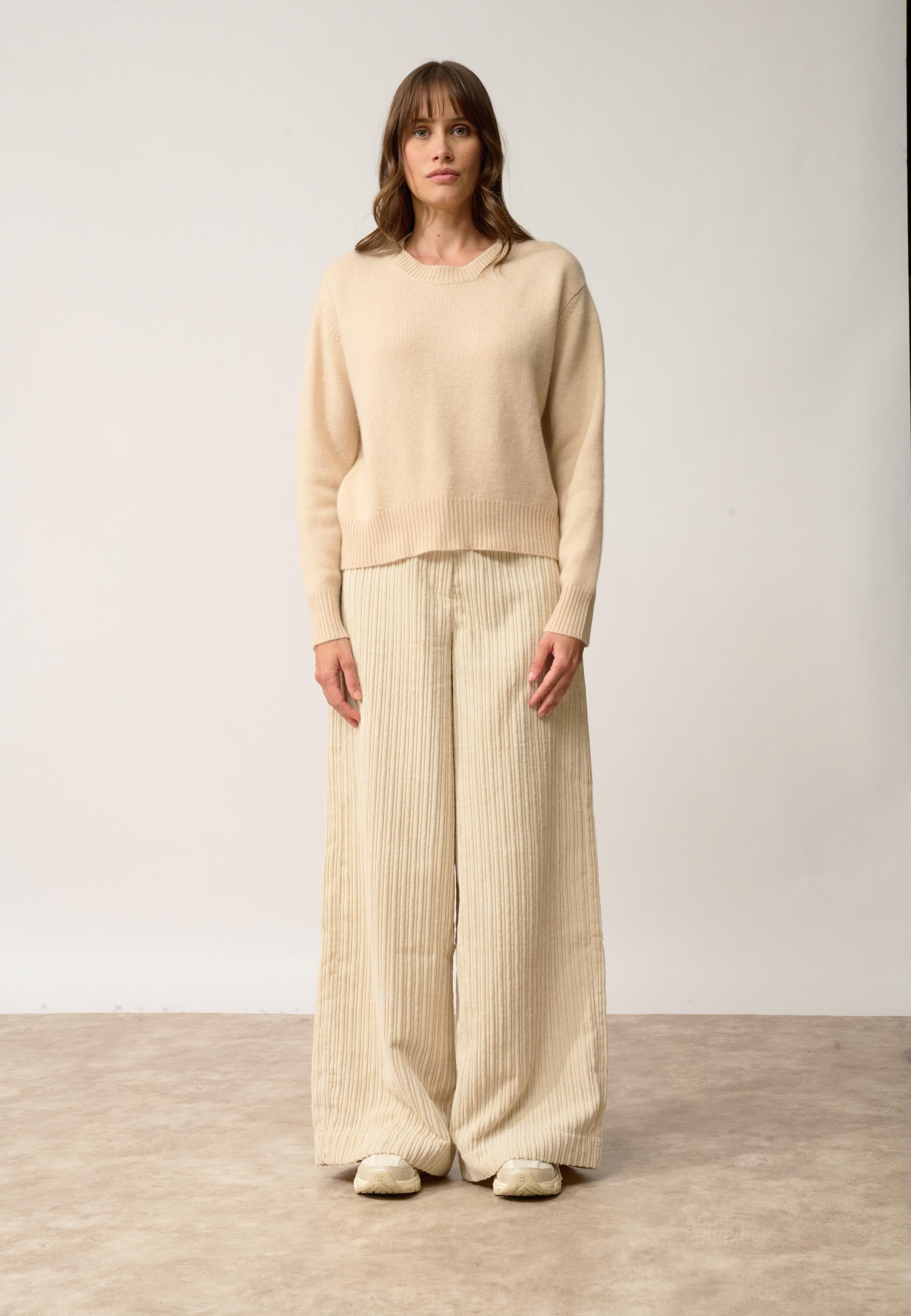 MARGAUX pull col rond sable