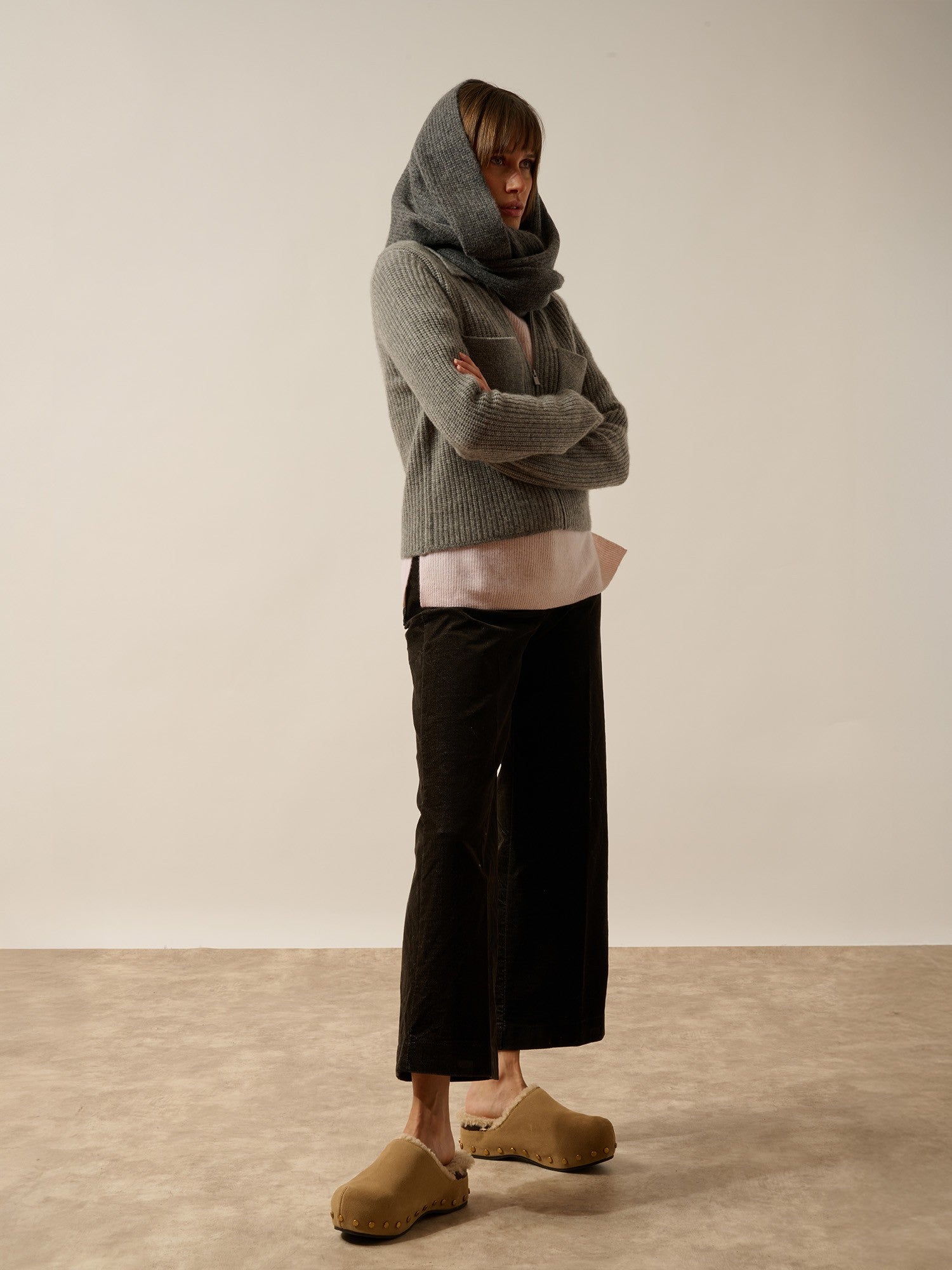 marina tour de cou 4 fils anthracite chiné