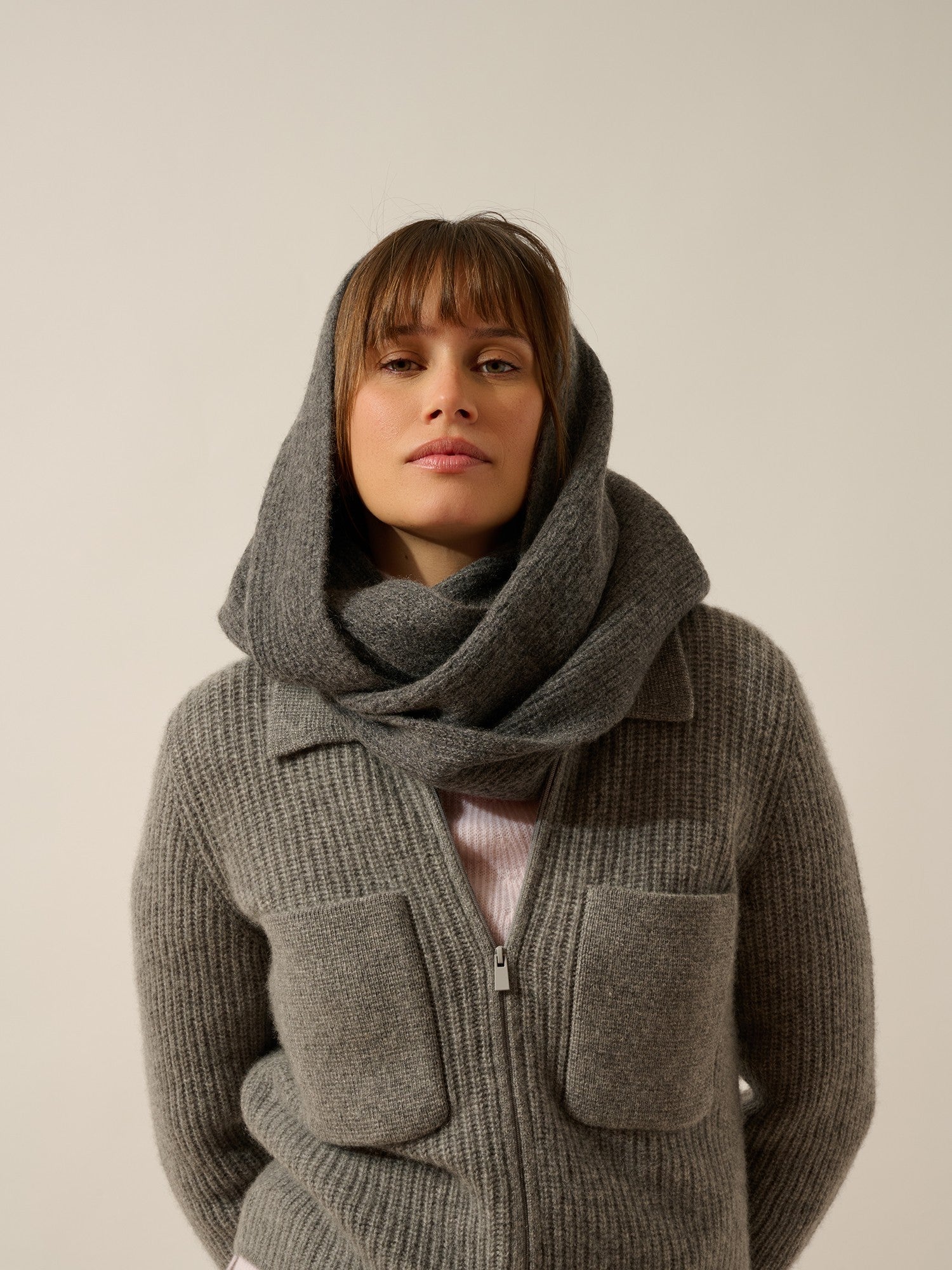 marina tour de cou 4 fils anthracite chiné