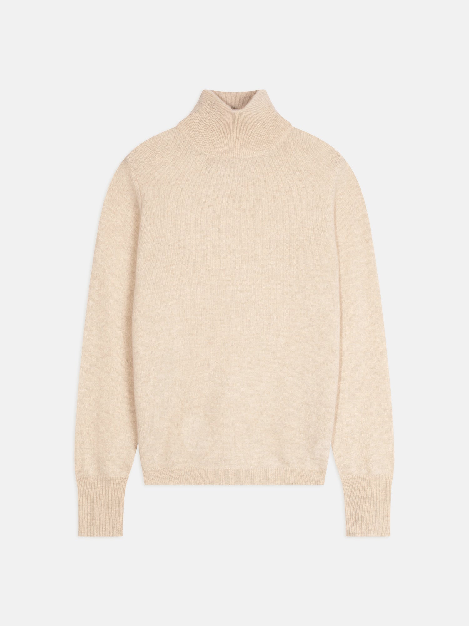 MARIVON pull col roulé avoine