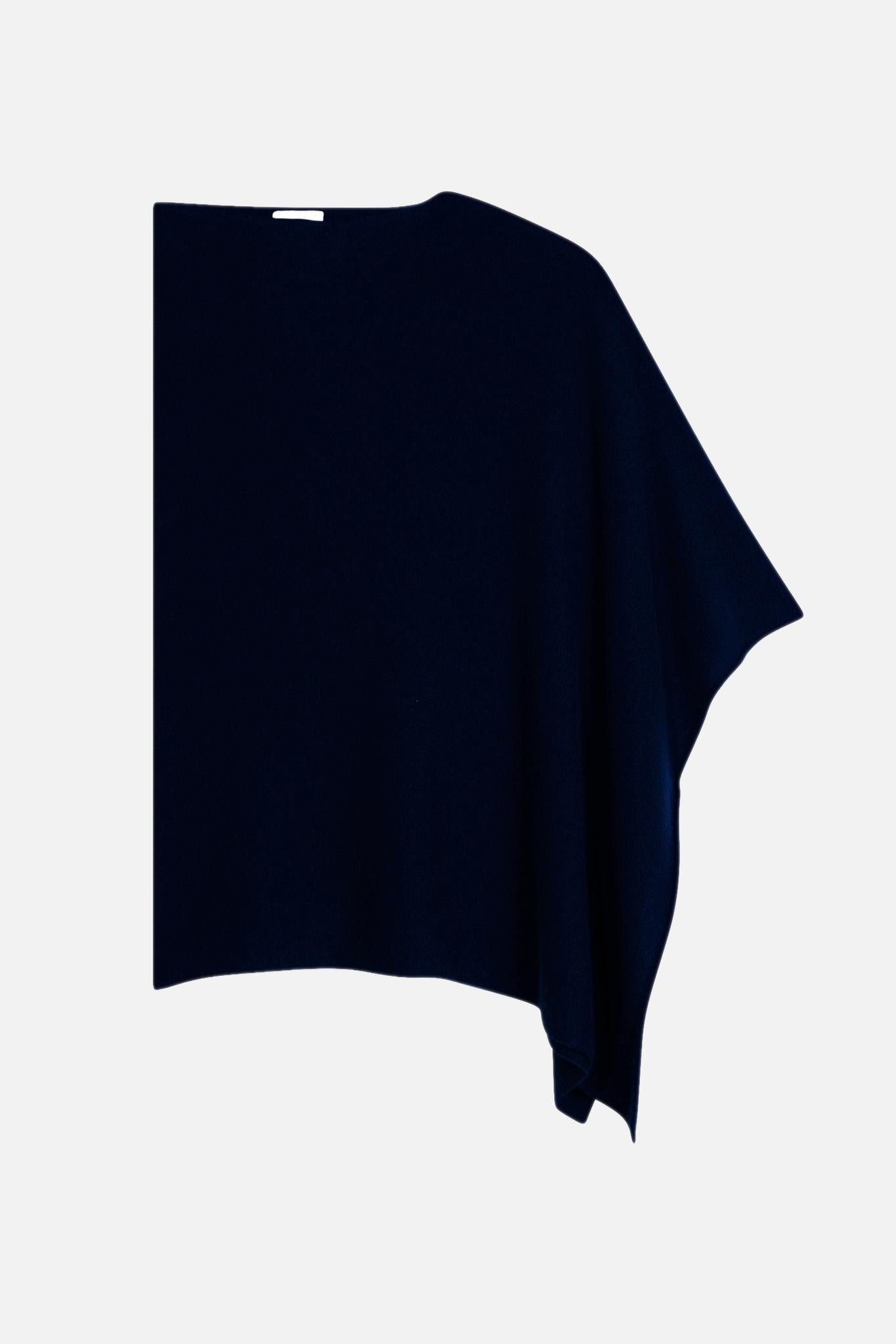 MEREDITH poncho col bateau navy