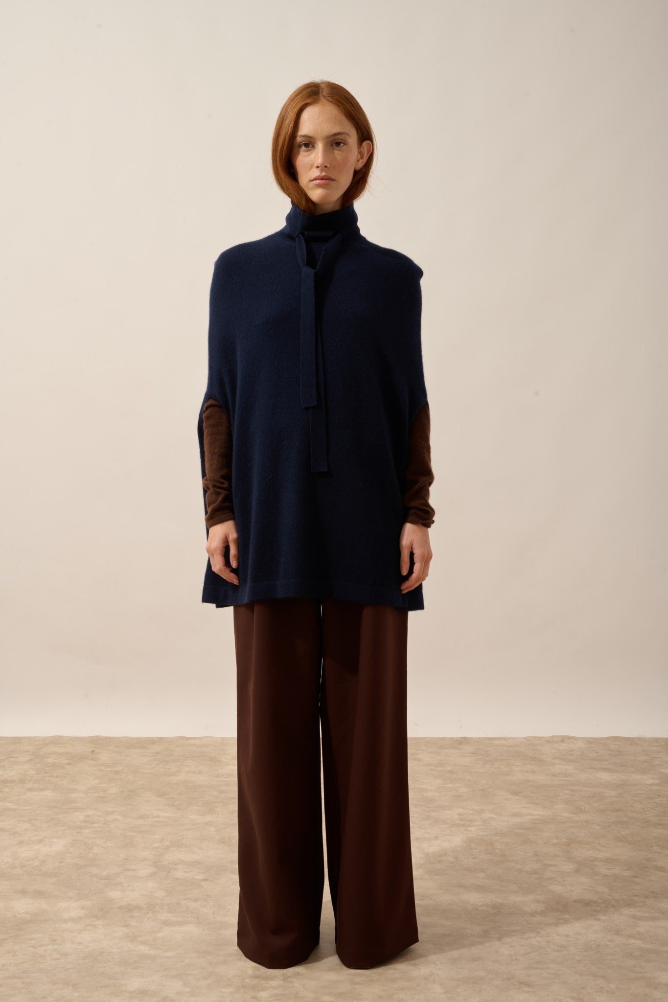 miamar cape col rond cordon coulissant navy